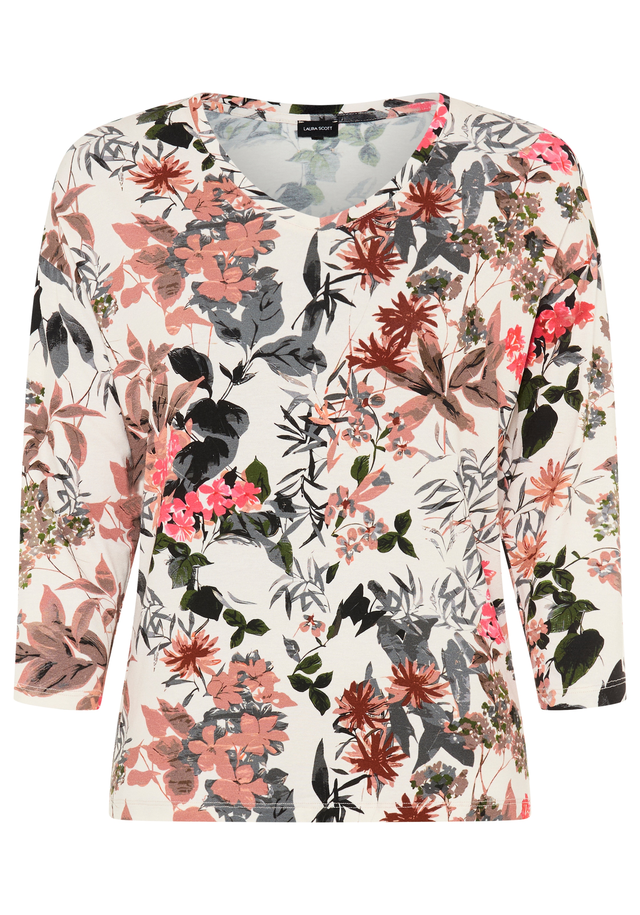 Laura Scott T-shirt à manches 3/4 Manches 3/4, coupe ajustée, longueur hanches