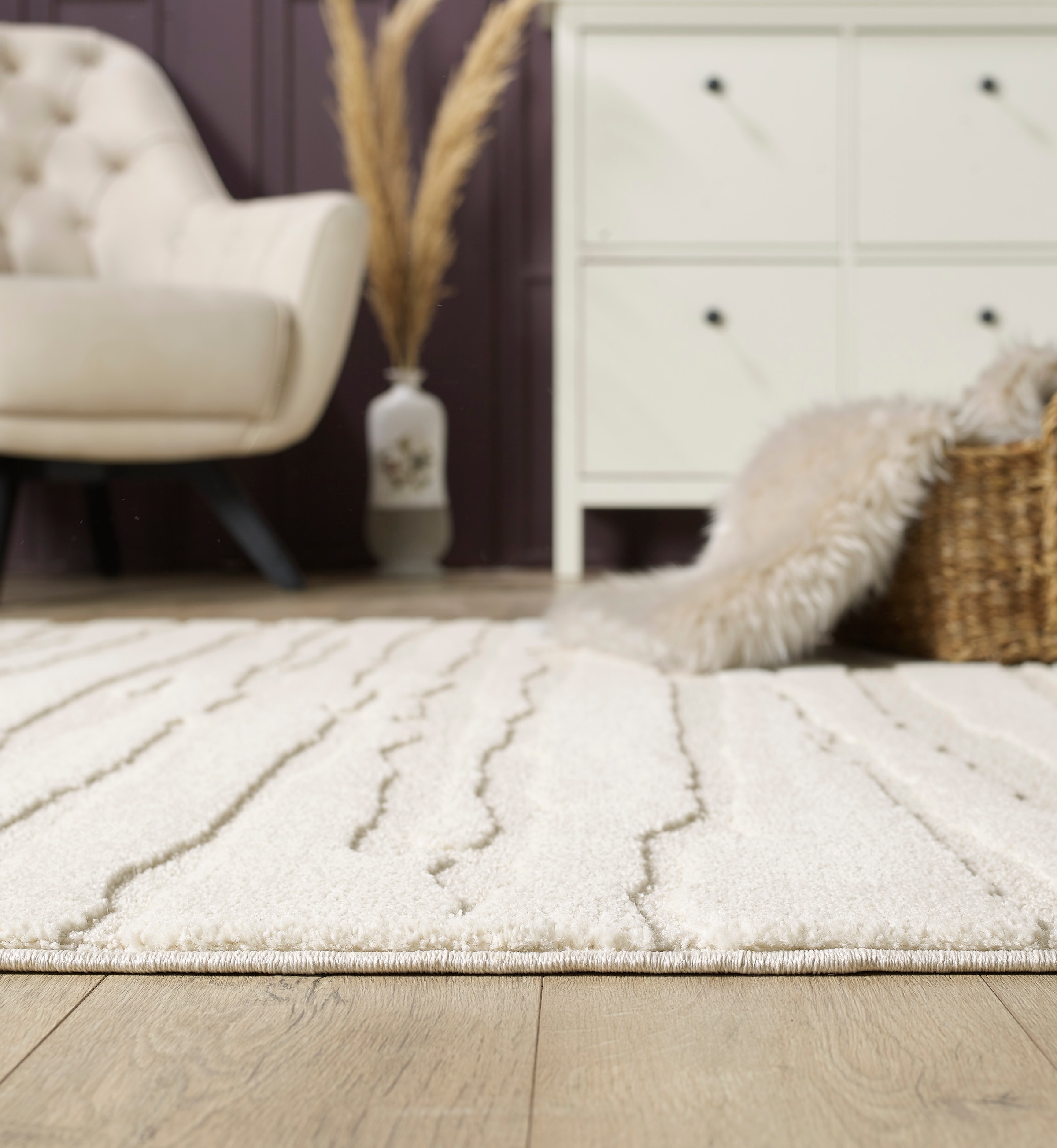 the carpet Tapis »Everest« Rectangulaire 14 mm Höhe moderner Wohnzimmer Teppich hohe Flordichte