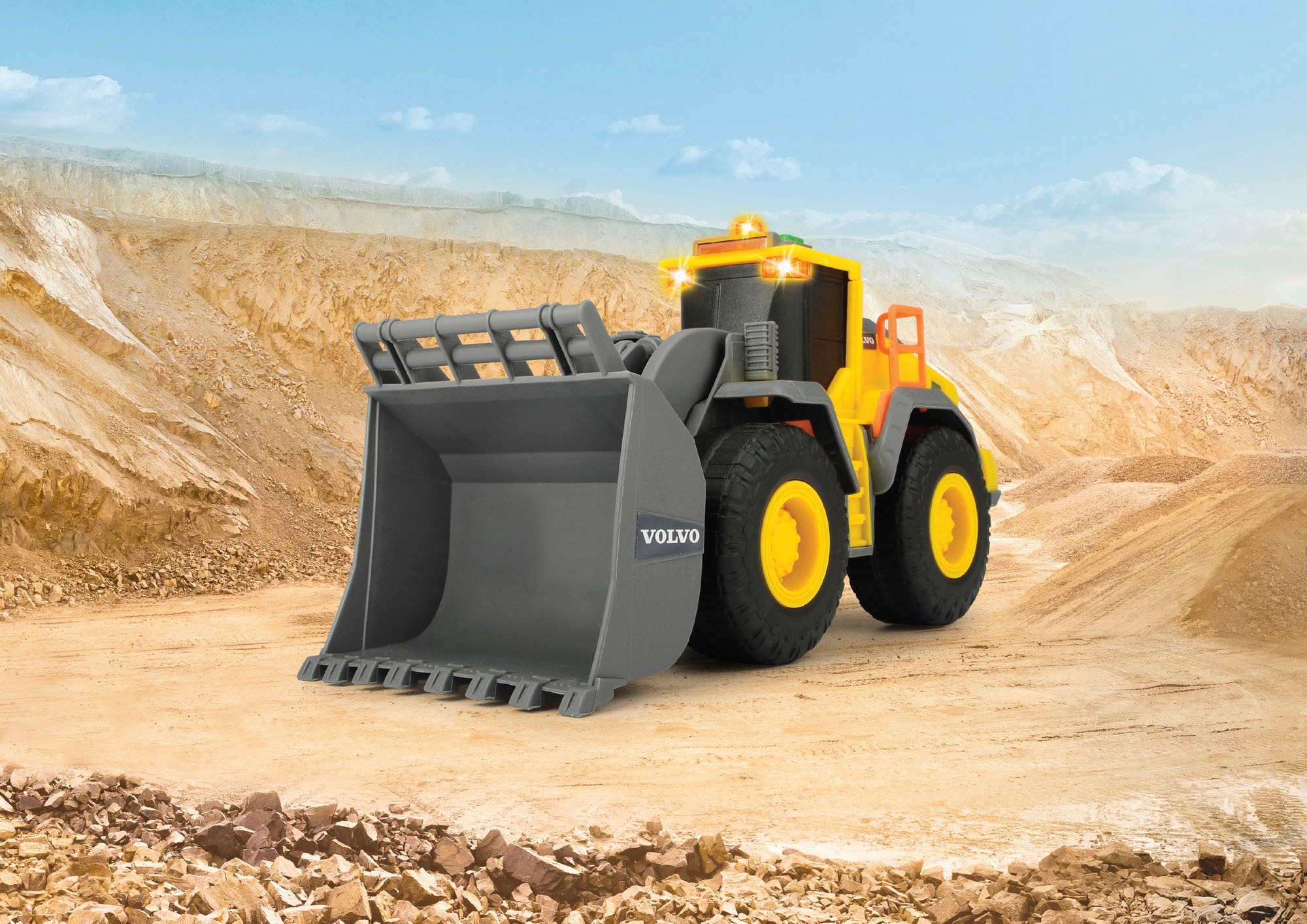 Dickie Toys Jouet chargeur à roues »Volvo Wheel Loader« mit Licht und Sound