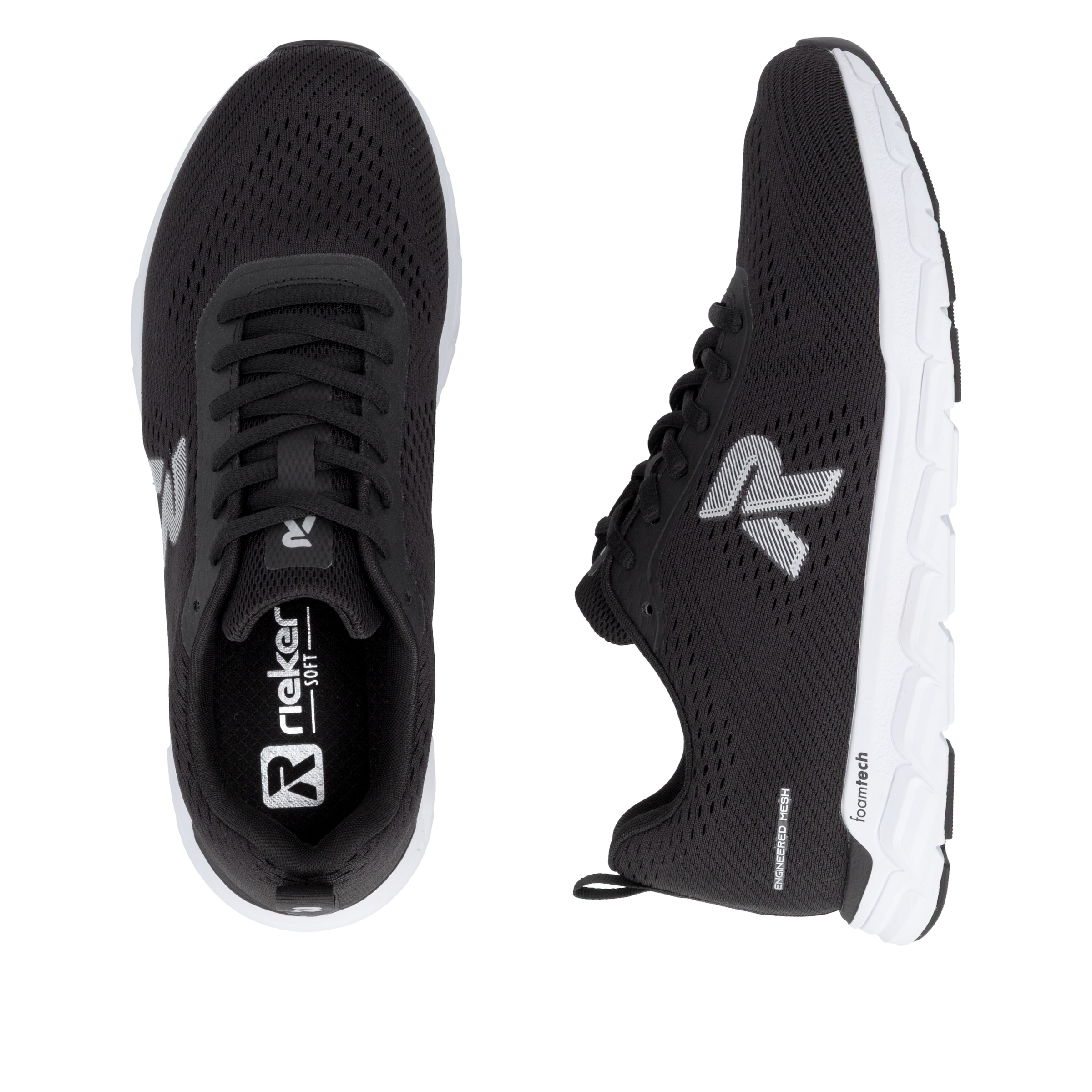 RIEKER Sport Sneakers  Chaussure de loisirs, chaussure basse, chaussure à lacets avec semelle intérieure amovible