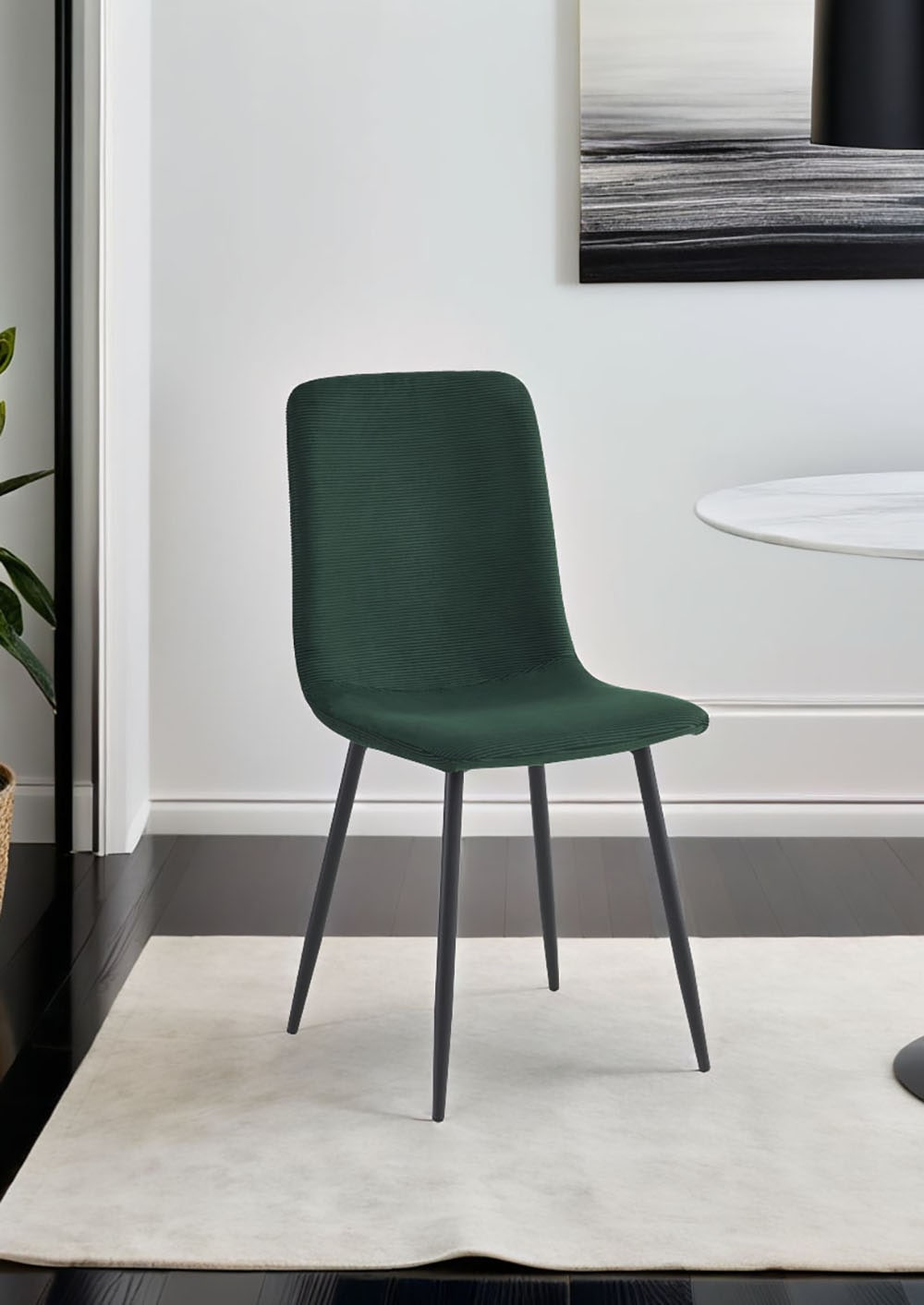 HELA Chaise à 4 pieds »LEIPZIG« (Set) 2 cuis4-Fuss,Rundrohrgestell konisch,Cordoptik,Sitzschale gespolstert