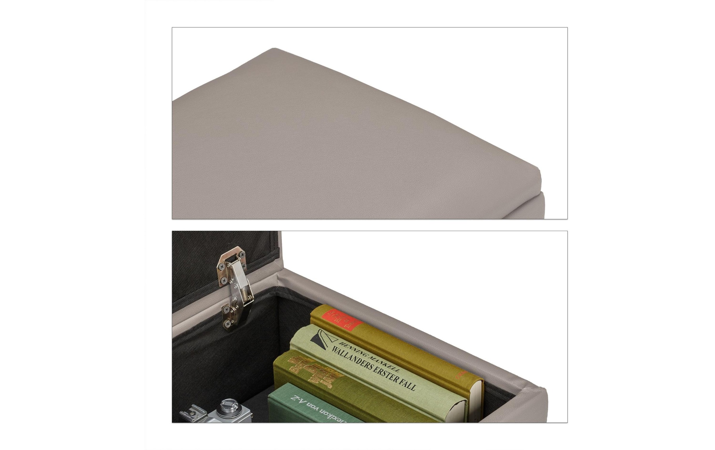 relaxdays Hocker »Hellgrau«