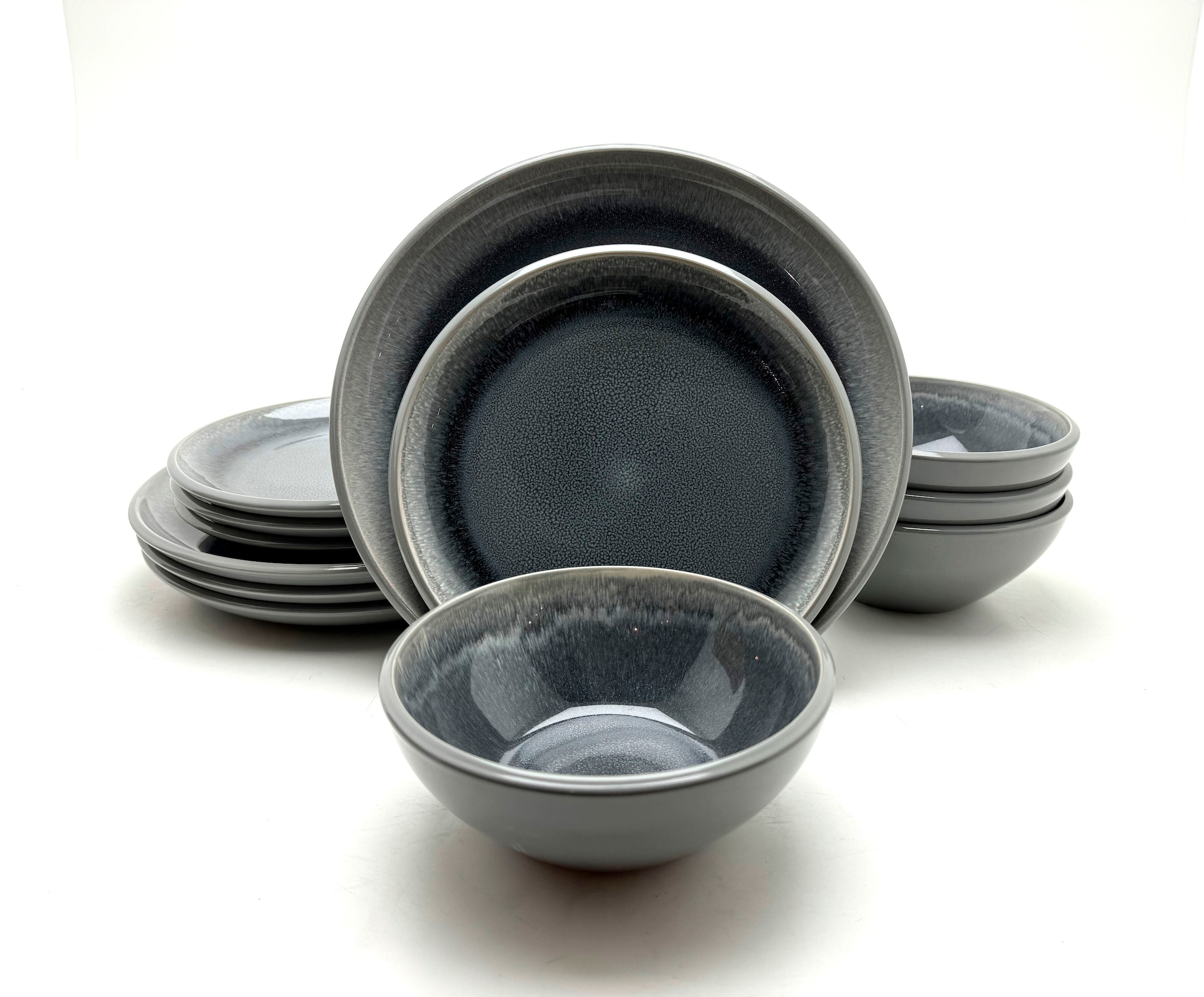 my home Tafelservice »Gerdrup« Reaktivglasur, jedes Stück ein Unikat