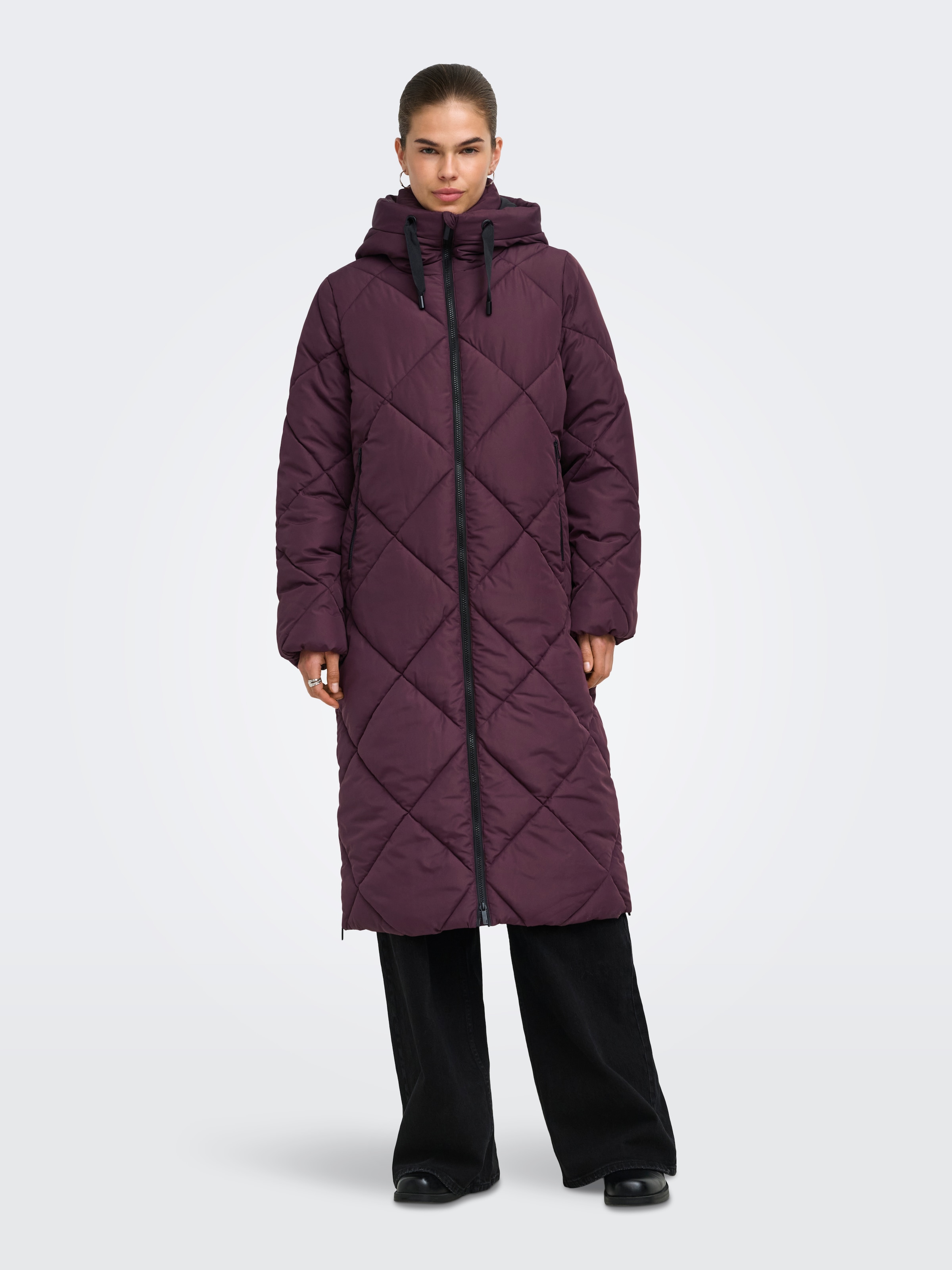 ONLY Manteau matelassé »ONLMAGGI LONG HOOD PUFFER CC OTW« Kunstfaser