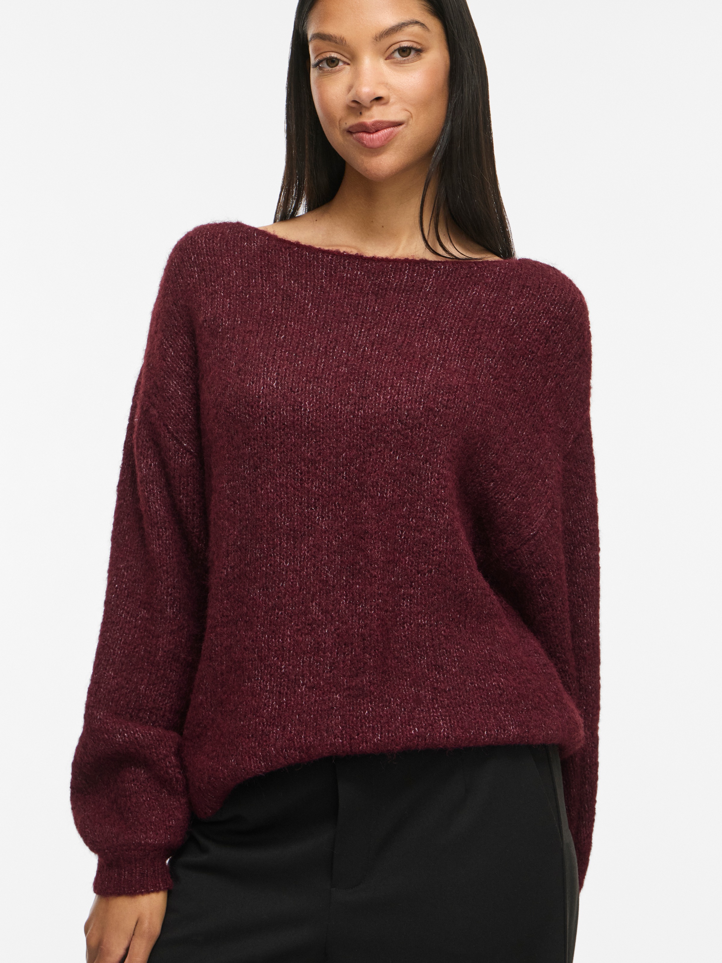 Vila Pull en tricot »VIMARLEY L/S KNIT PULLOVER- NOOS« mélange de matériaux, coupe régulière