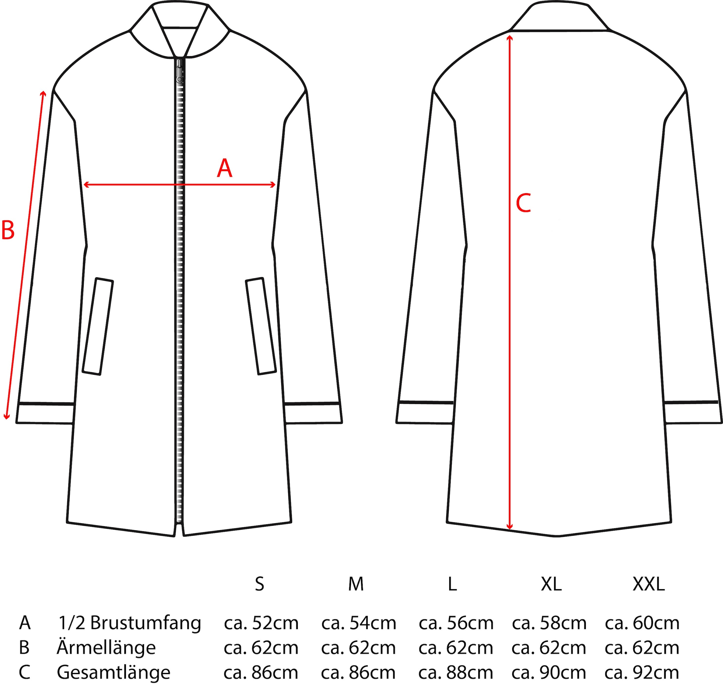 Zwillingsherz Manteau court »"Courtside"« Stickerei,Ressverschluss, elastische Bündchen