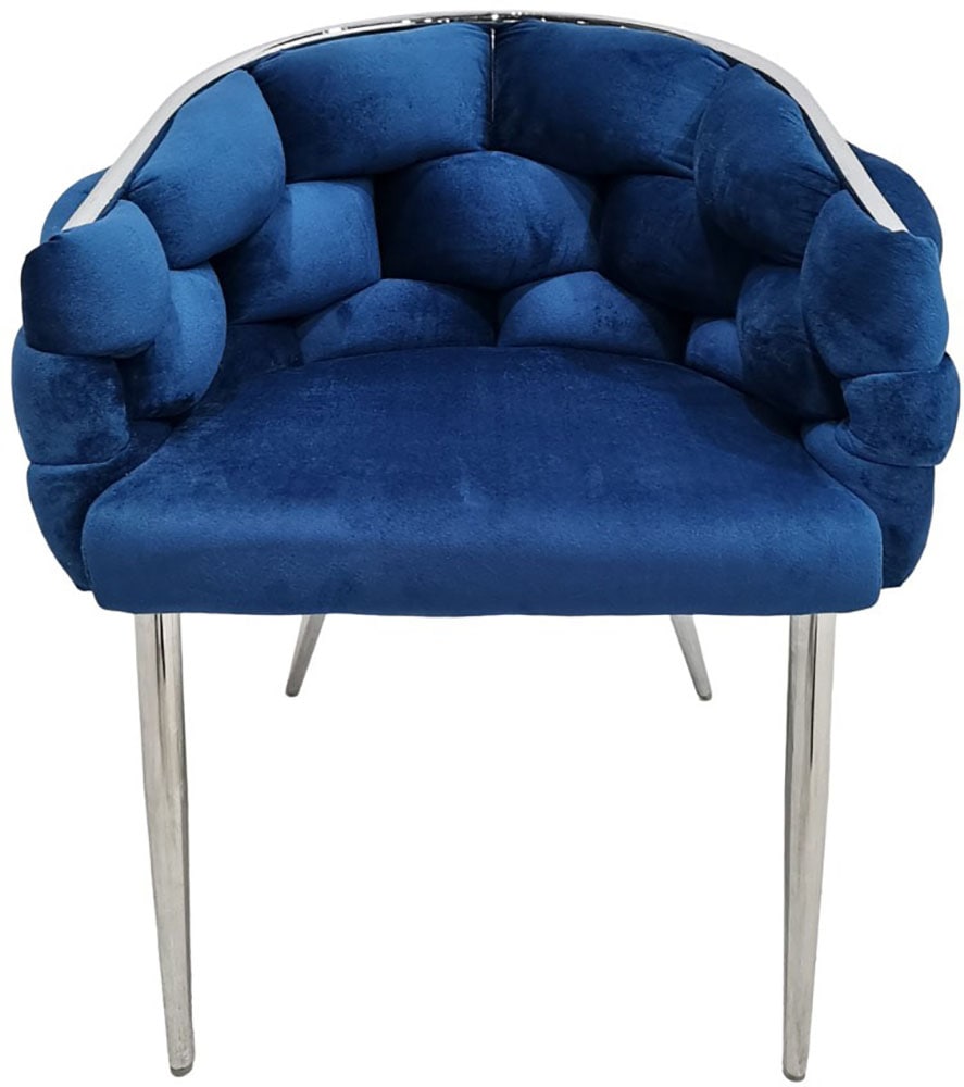 Kayoom Chaise rembourrée »Stuhl Grace 125 2er-Set, Gestell aus Eisen, bequem gepolstert« (Set) 2 cuisGraziöses Design, absolutes Eye-Catcher, geflochtener Rücken