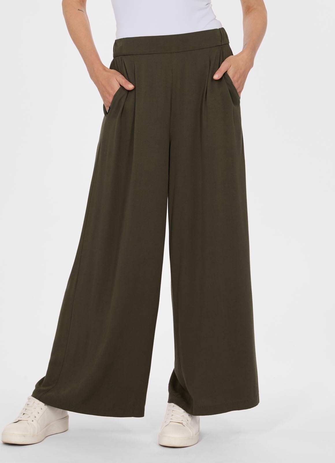 Ragwear Pantalon à pattes d'éléphant »LOGGAN«  coupe ample, coupe longue, en viscose, avec ceinture élastique