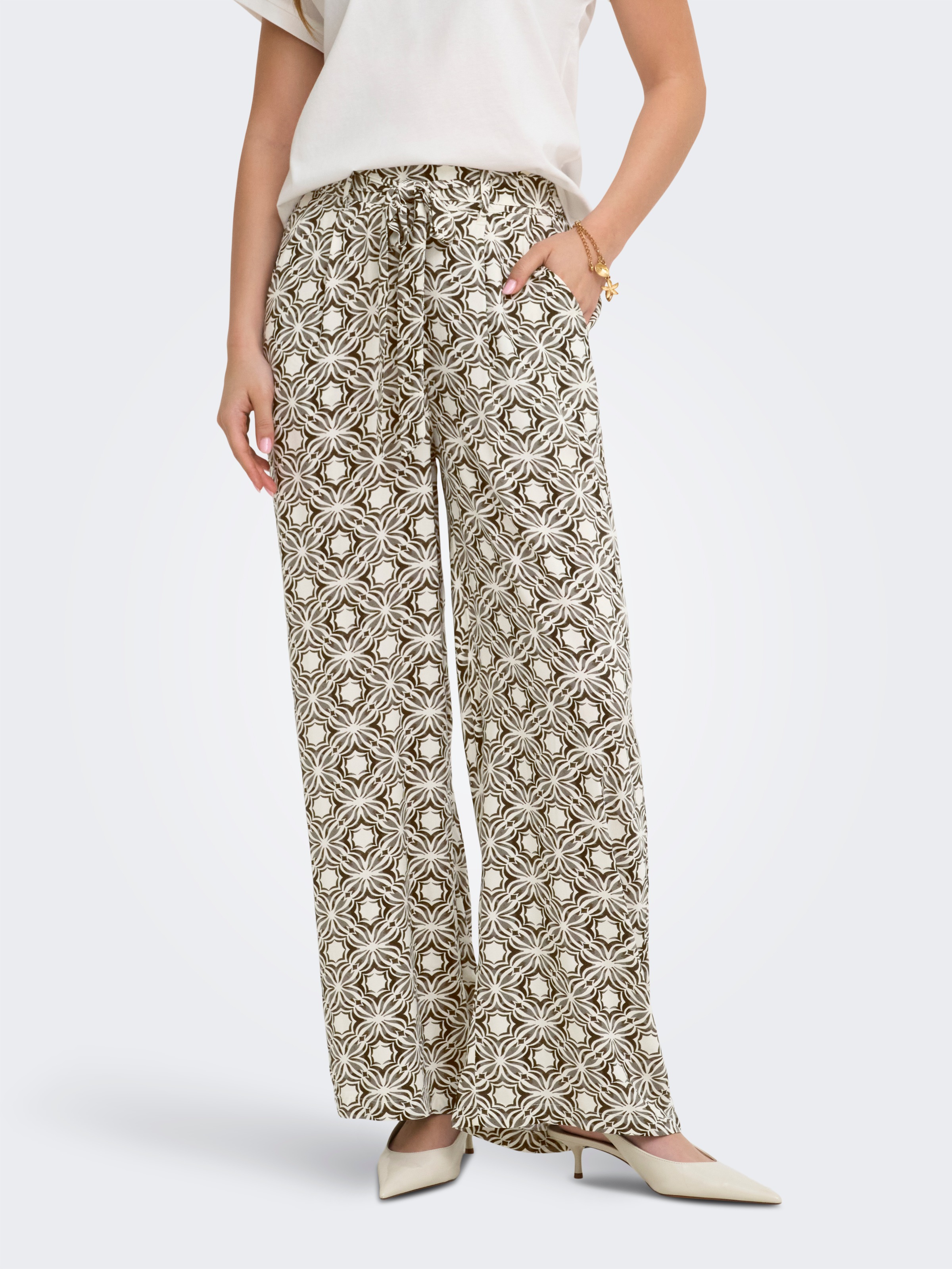 ONLY Pantalon à enfiler »ONLSILVA LOOSE PANTS WVN NOOS«  viscose, coupe regular