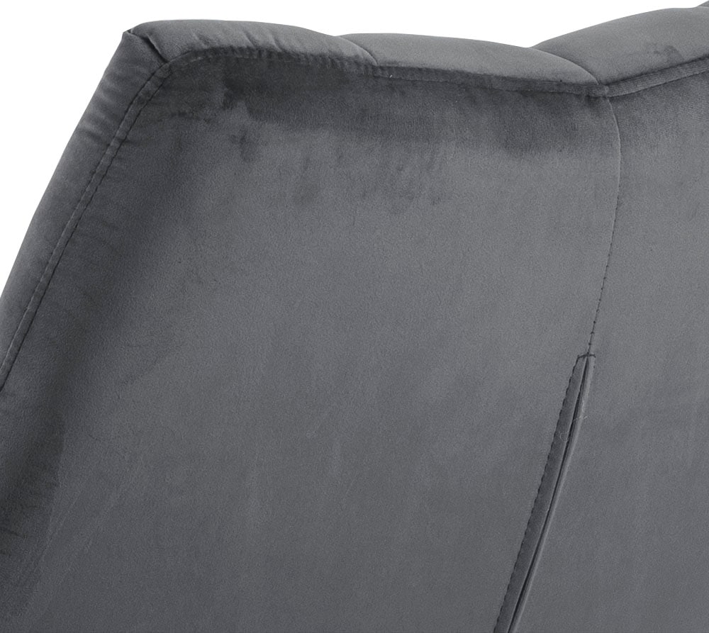 ACTONA GROUP Fauteuil pivotant »Potsdam« 1, 1 cuis tlg. fonction pivotante et coutures carrées, avec pieds en métal noir