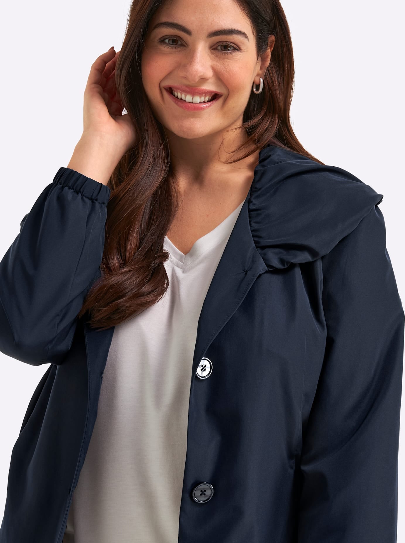 Sheego Veste longue ohne Kapuze