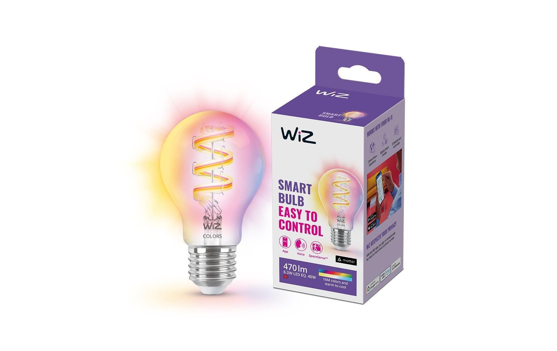 WiZ Lampe LED intelligente »6.3W 40W E27 A60«