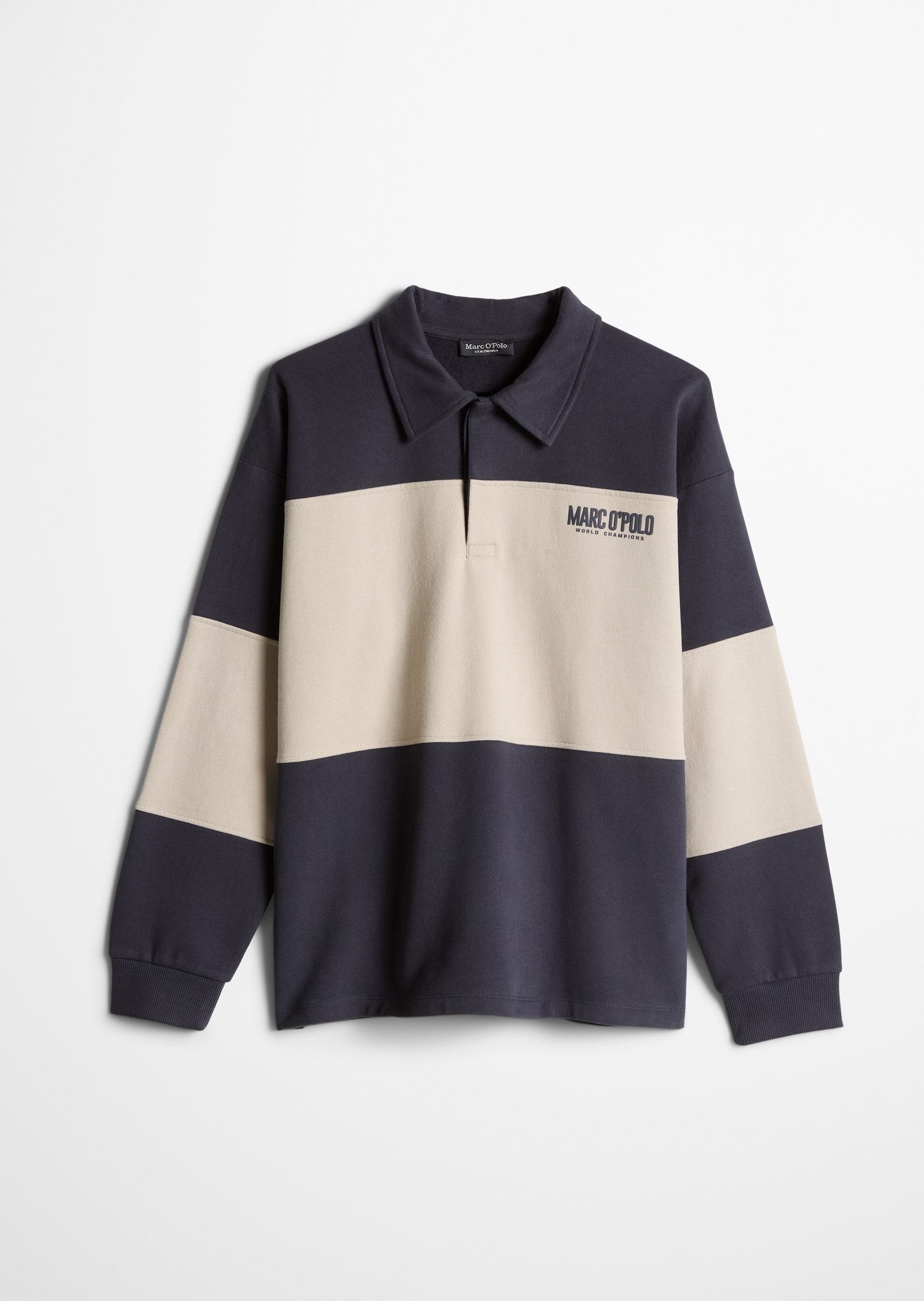 Marc O'Polo Sweat-shirt , avec col polo et rayures contrastées
