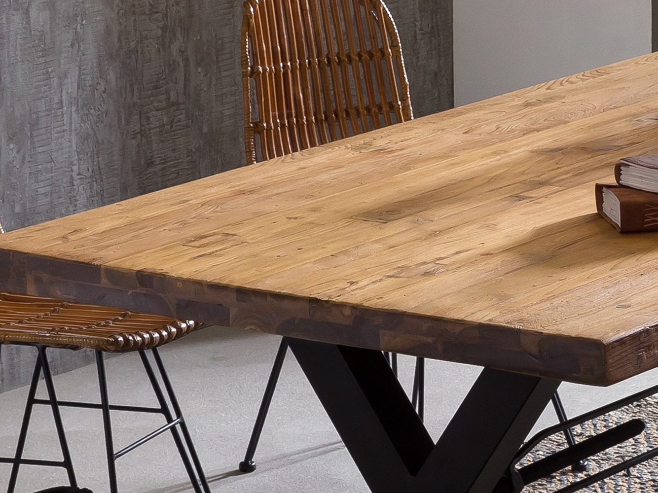 SIT Plateau de table »Pordenone aus recyceltem Teakholz – Natur – Unikat« 1 cuis tlg. Plateau de table doublé avec épaisseur marquée de 50 mm