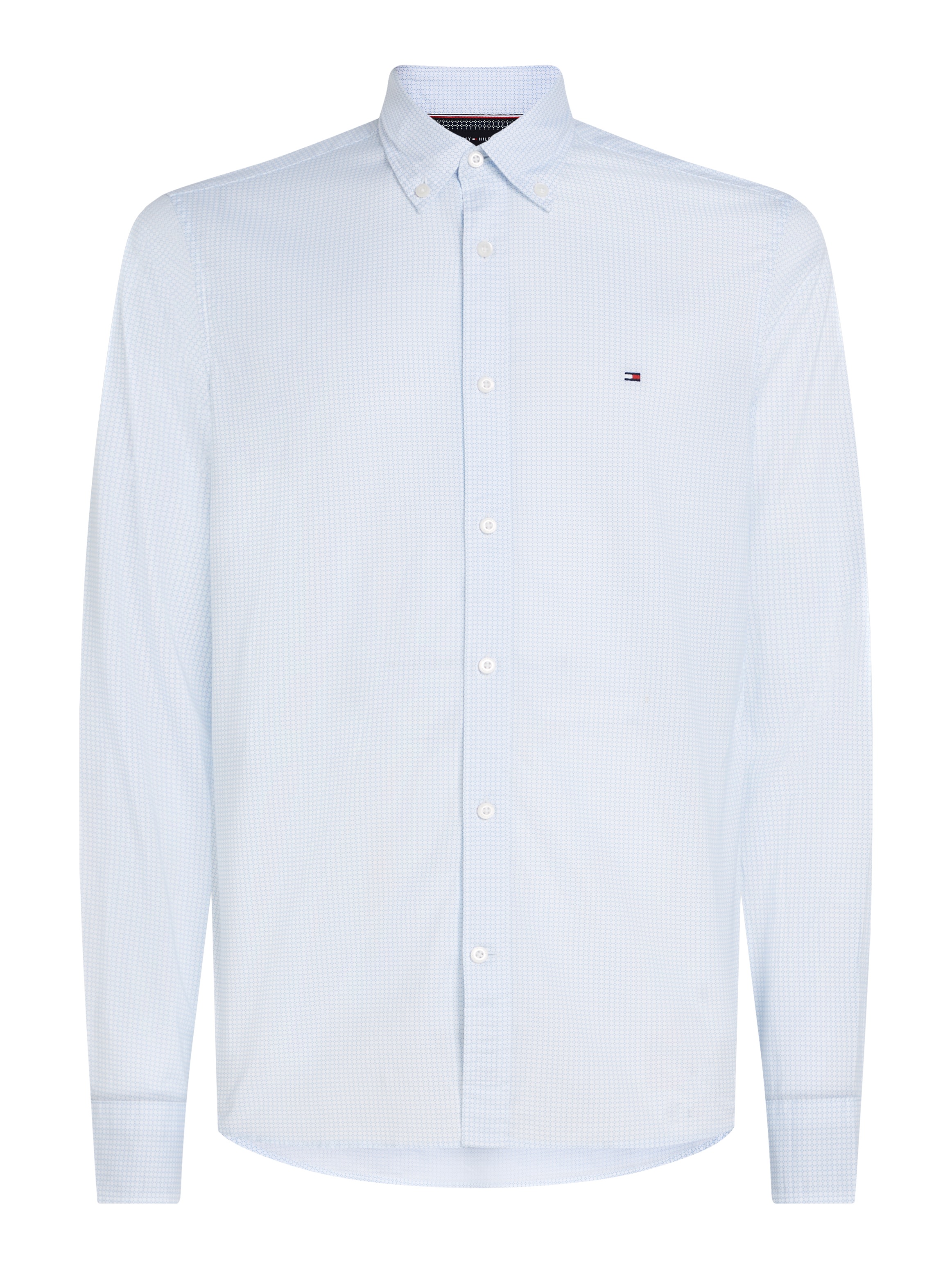 Tommy Hilfiger Businesshemd »FLEX MICRO FOULARD Slim Fit SHIRT« Mit Minimal-Print, Button-down-Kragen