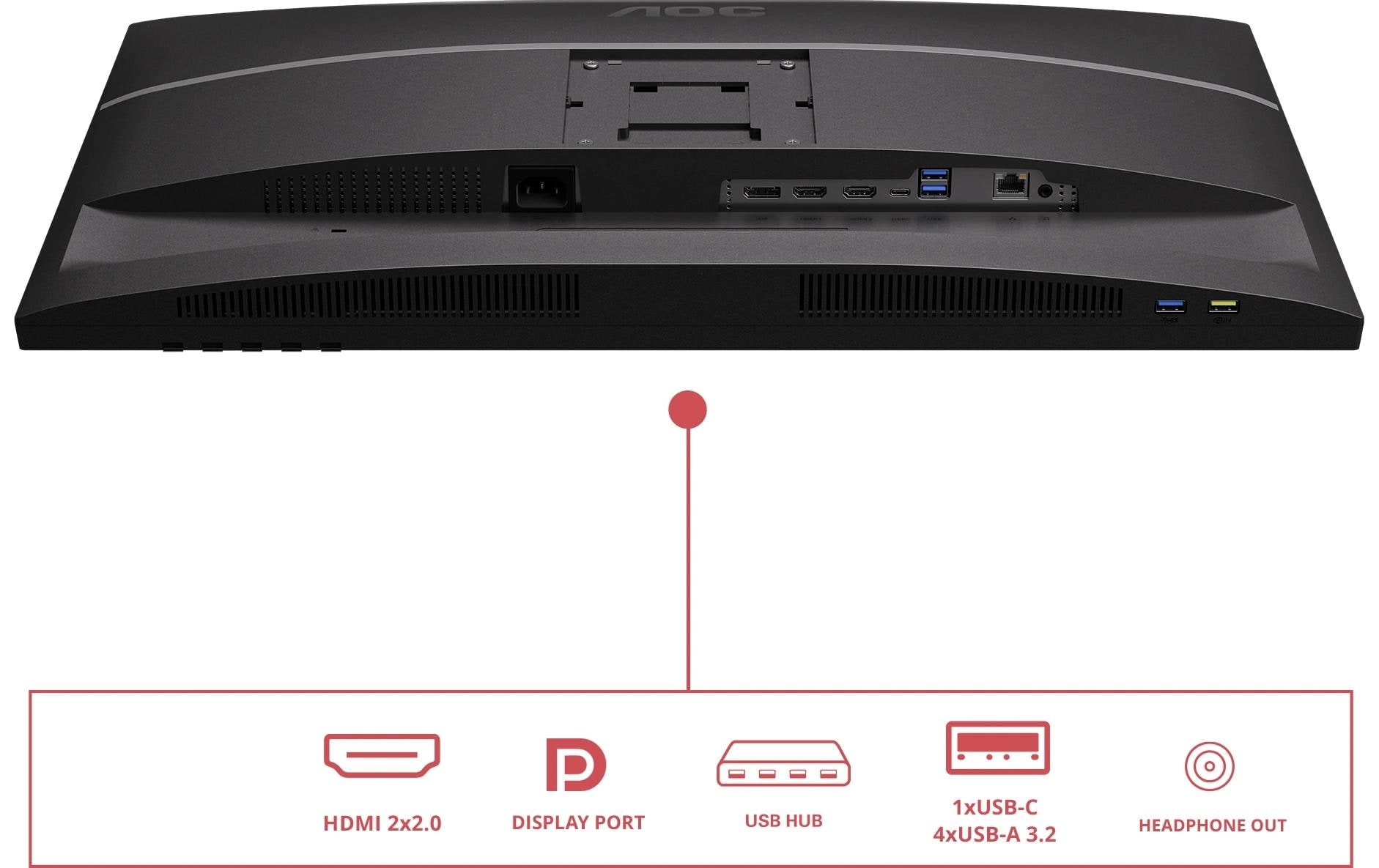 AOC Moniteur LED »U27E4CV« 68,58 cm/27 ″  3840 x 2160 px 60 Hz