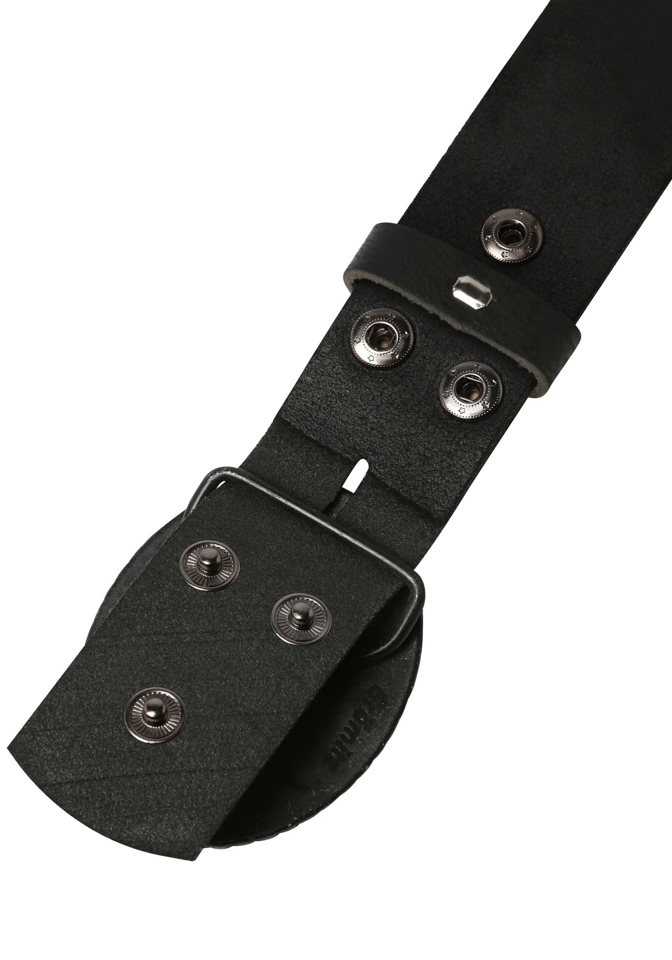 RETTUNGSRING by showroom 019° Ceinture en cuir Schliesse »Grömitz Schwarz Satiniert Mit Swarovski-Kristall Veredelt«