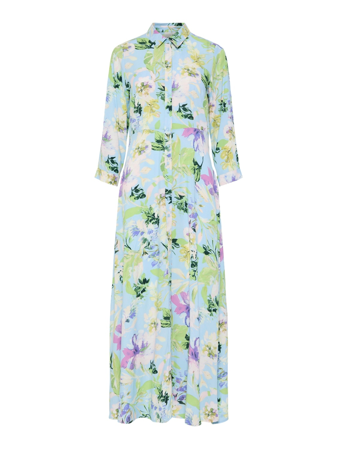 Y.A.S Hemdblusenkleid »YASSAVANNA LONG SHIRT DRESS« Sommerkleid, mit 3/4 Ärmel