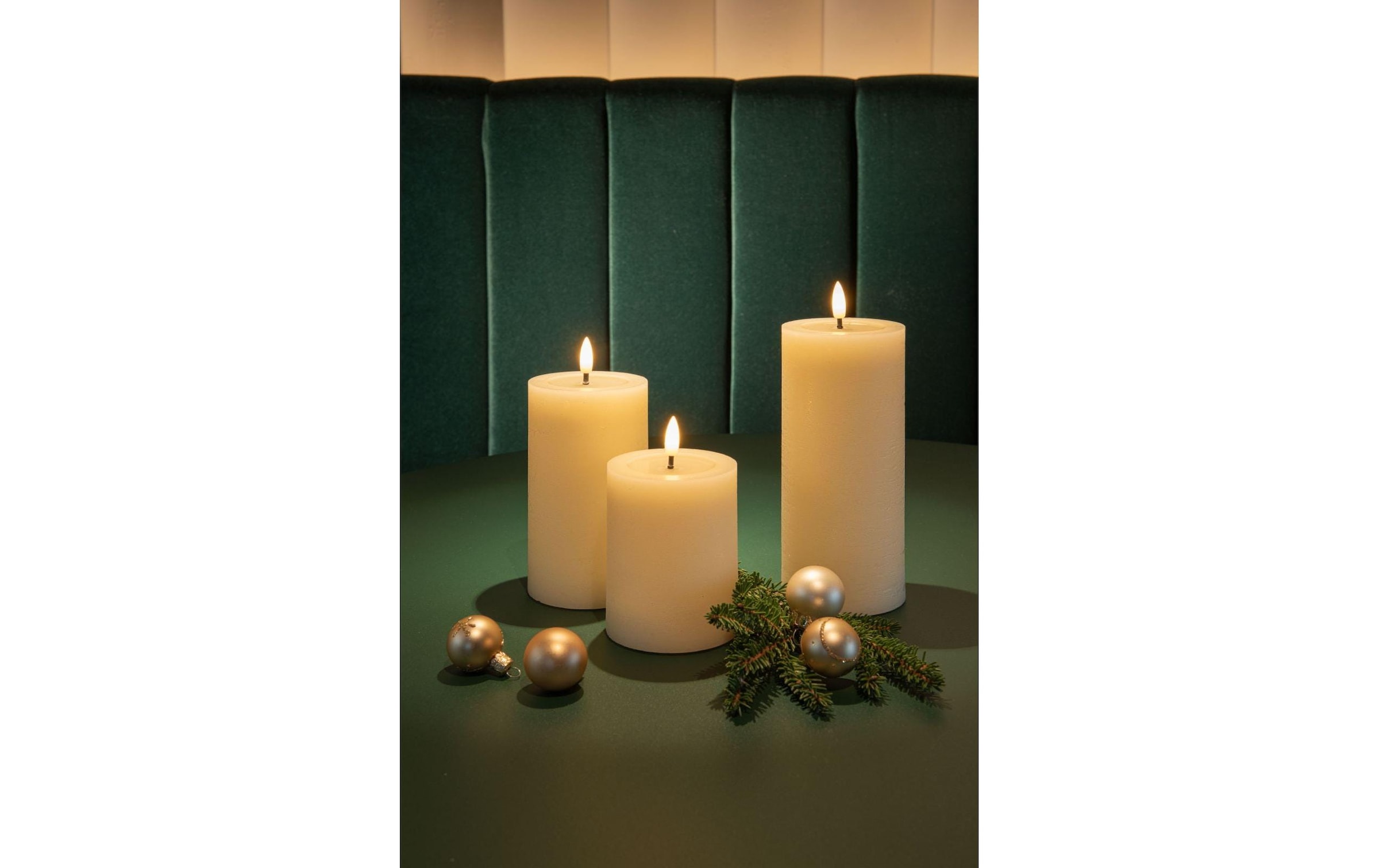 STT Bougie LED »Flat Candle Set, Wachs, creme«