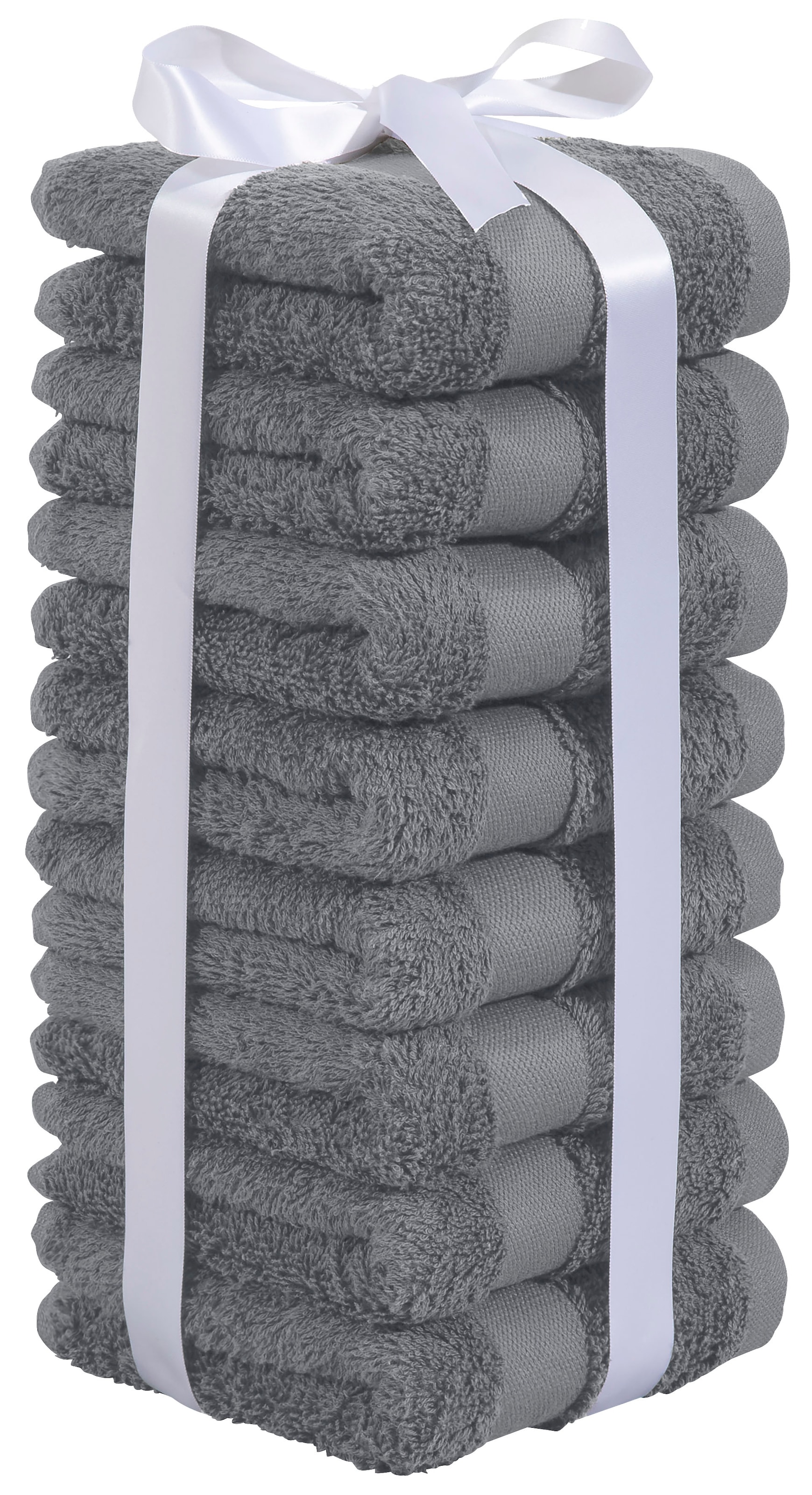 GOODproduct Gaestehandtuecher »Vanessa, 8 Gästehandtücher, 30x50cm, in Standard- und Premium-Qualität« serviettes avec bordure, 100% coton, uni, douces
