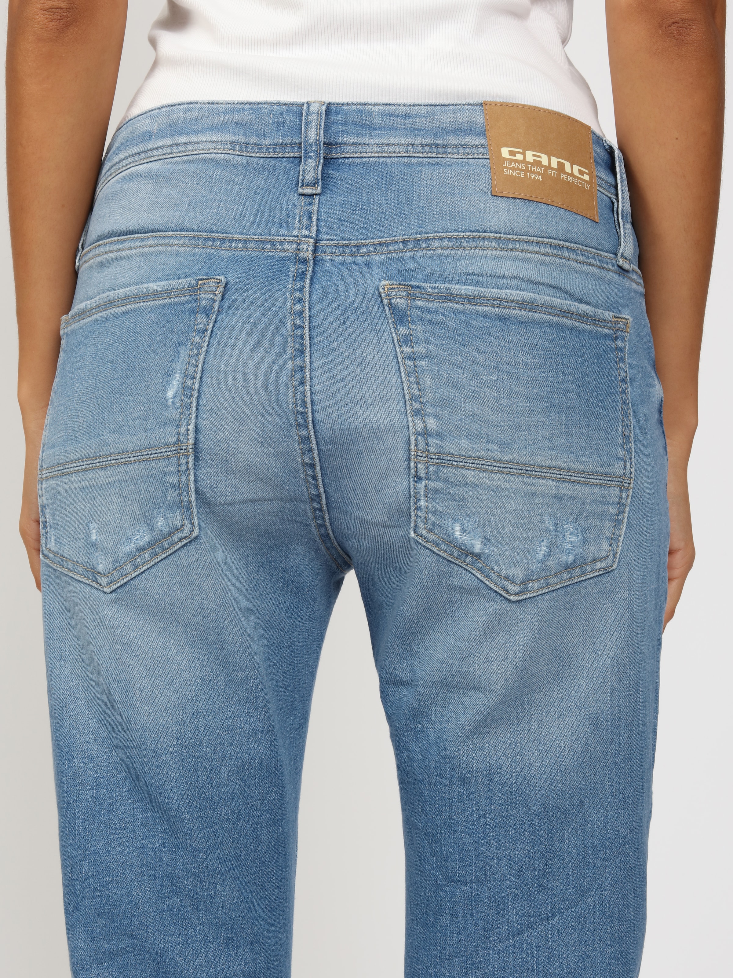 GANG Jeans boyfriend »94NICA CROPPED« avec coupe droite et raccourcie des jambes