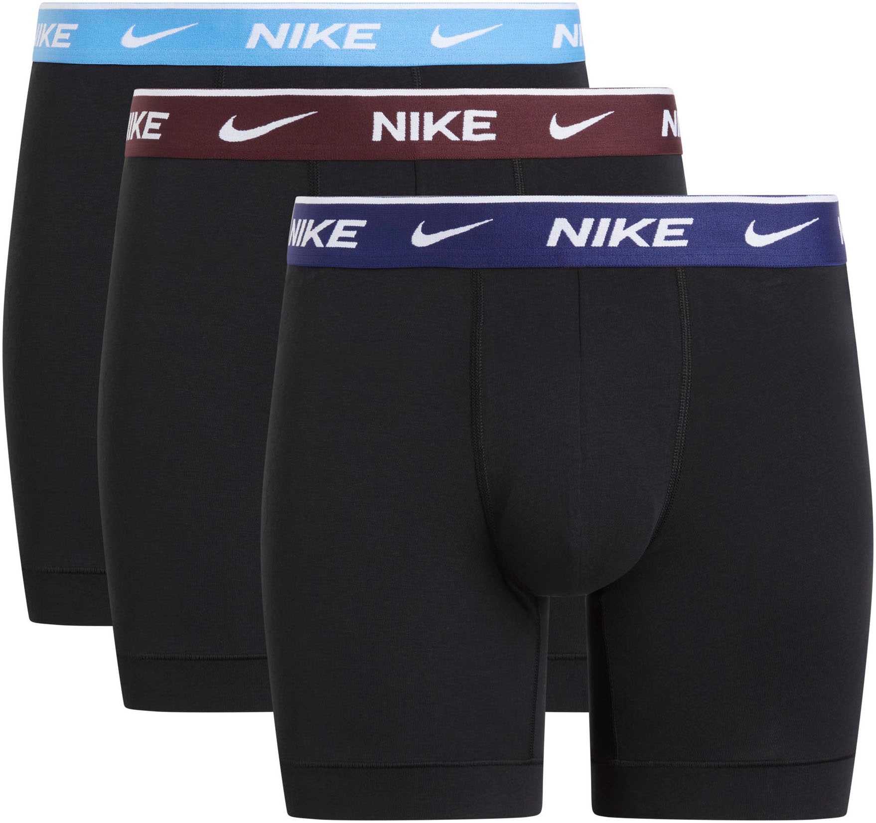 NIKE Underwear Boxers »BOXER BRIEF 3PK« Packung, 3er, 3 cuis mit NIKE Logo-Elastikbund