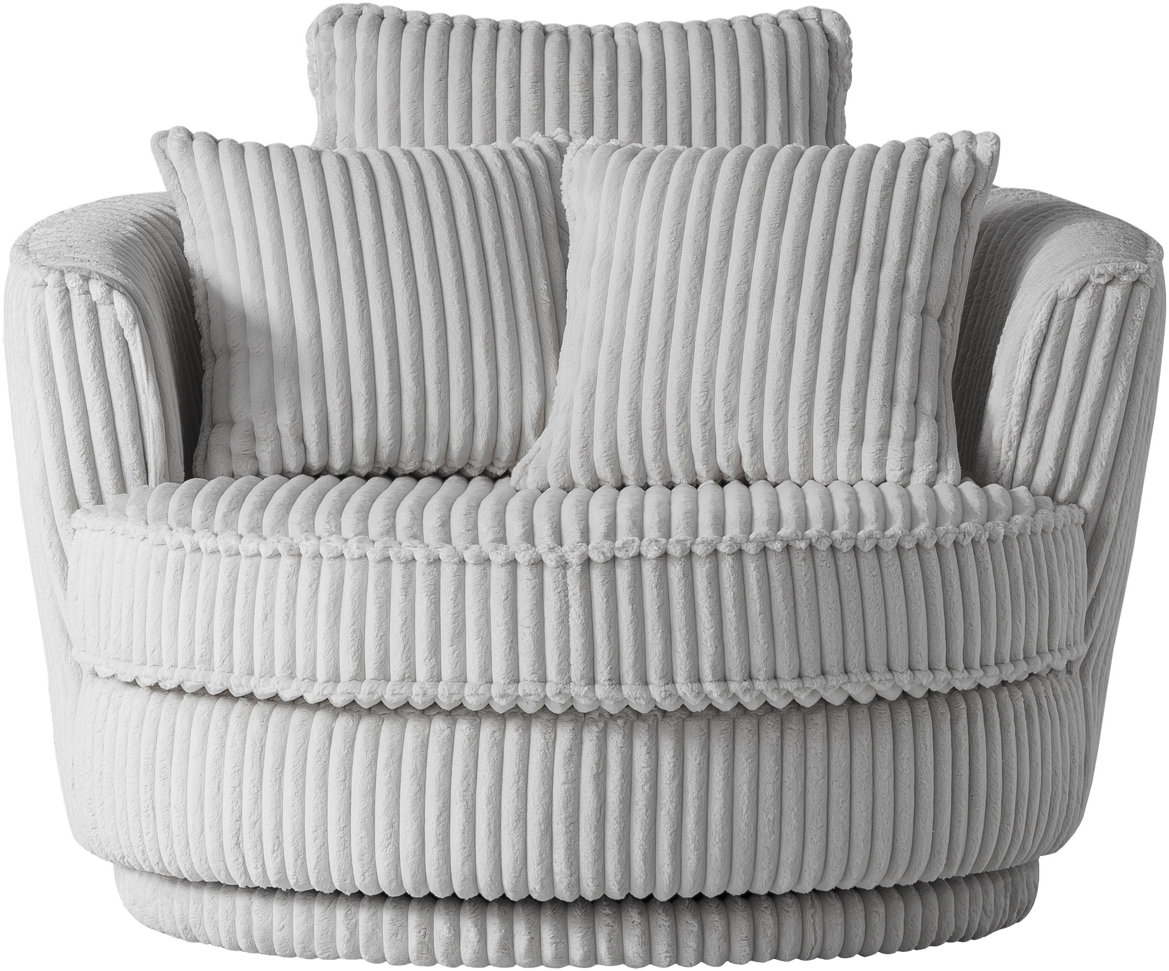 Home affaire Fauteuil pivotant »MAISIE Cord, Love Seat XXL, Lese-Sessel BIG-« fauteuil en MEGA CORD et velours tissé, pivotant à 360 degrés