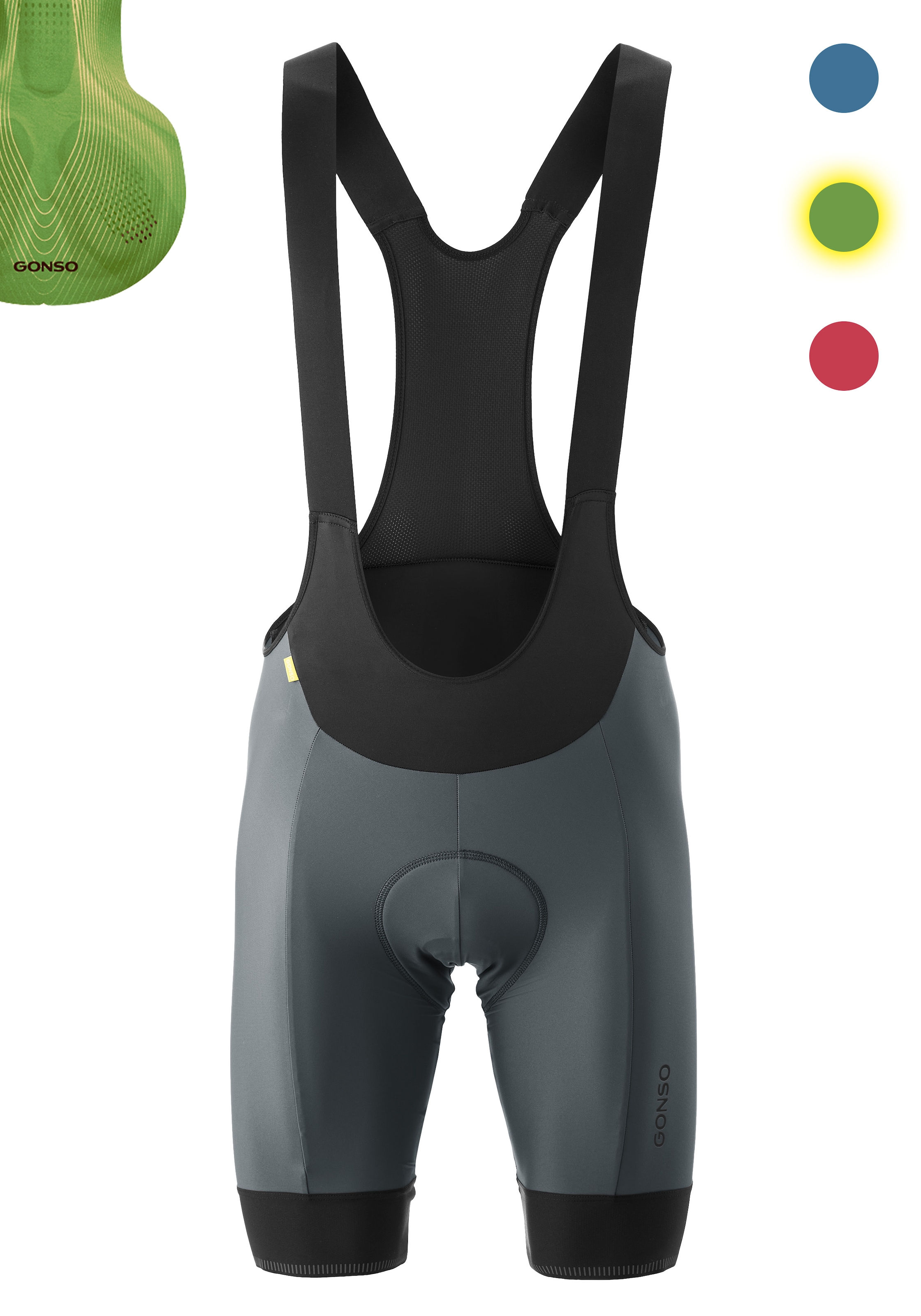 Gonso Pantalon de vélo »SITIVO Bib M«  Herren Radhose, Radlerhose mit speziellem Sitzpolster, Tight Fit