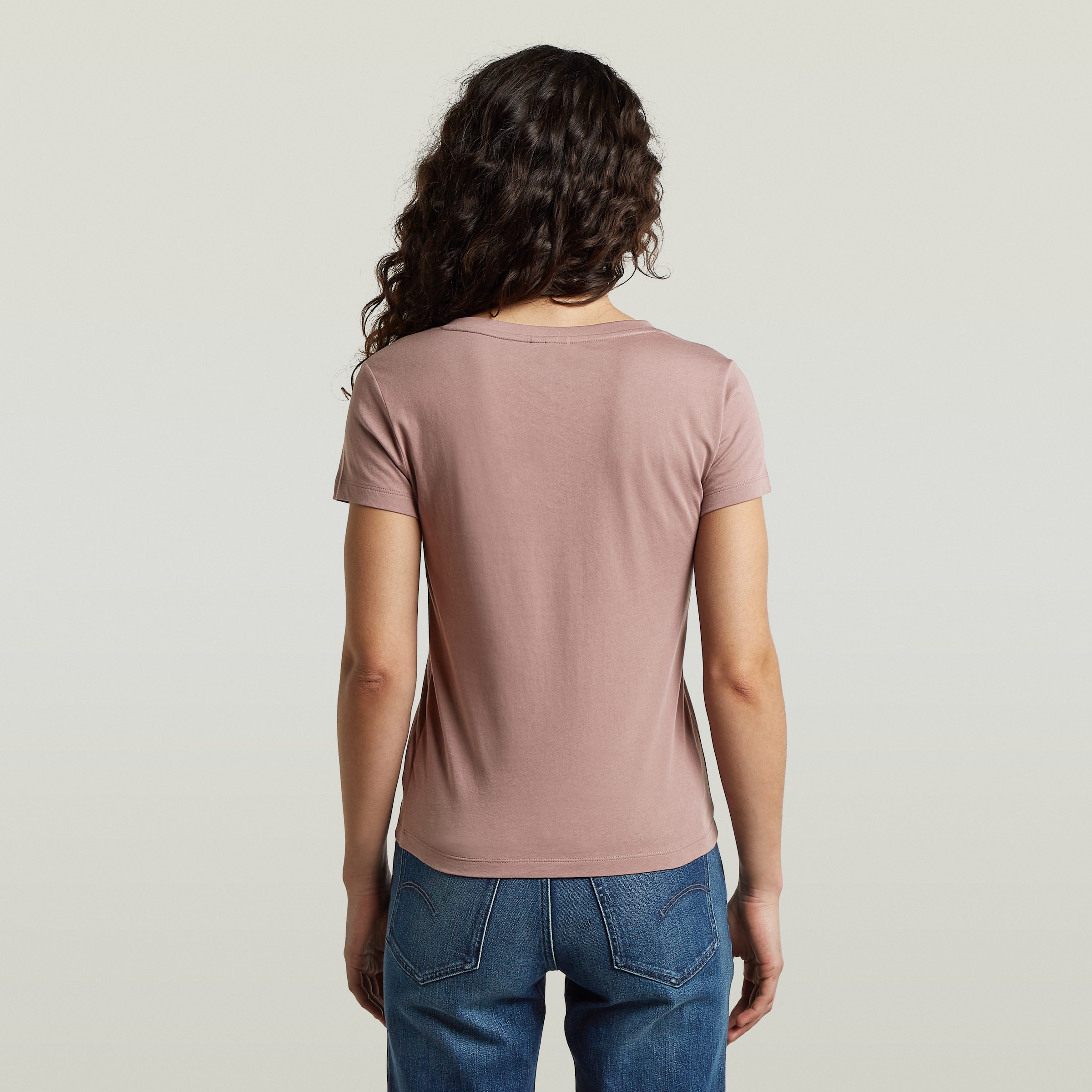 G-STAR T-shirt en V »Overdyed Form v t wmn« en qualité coton