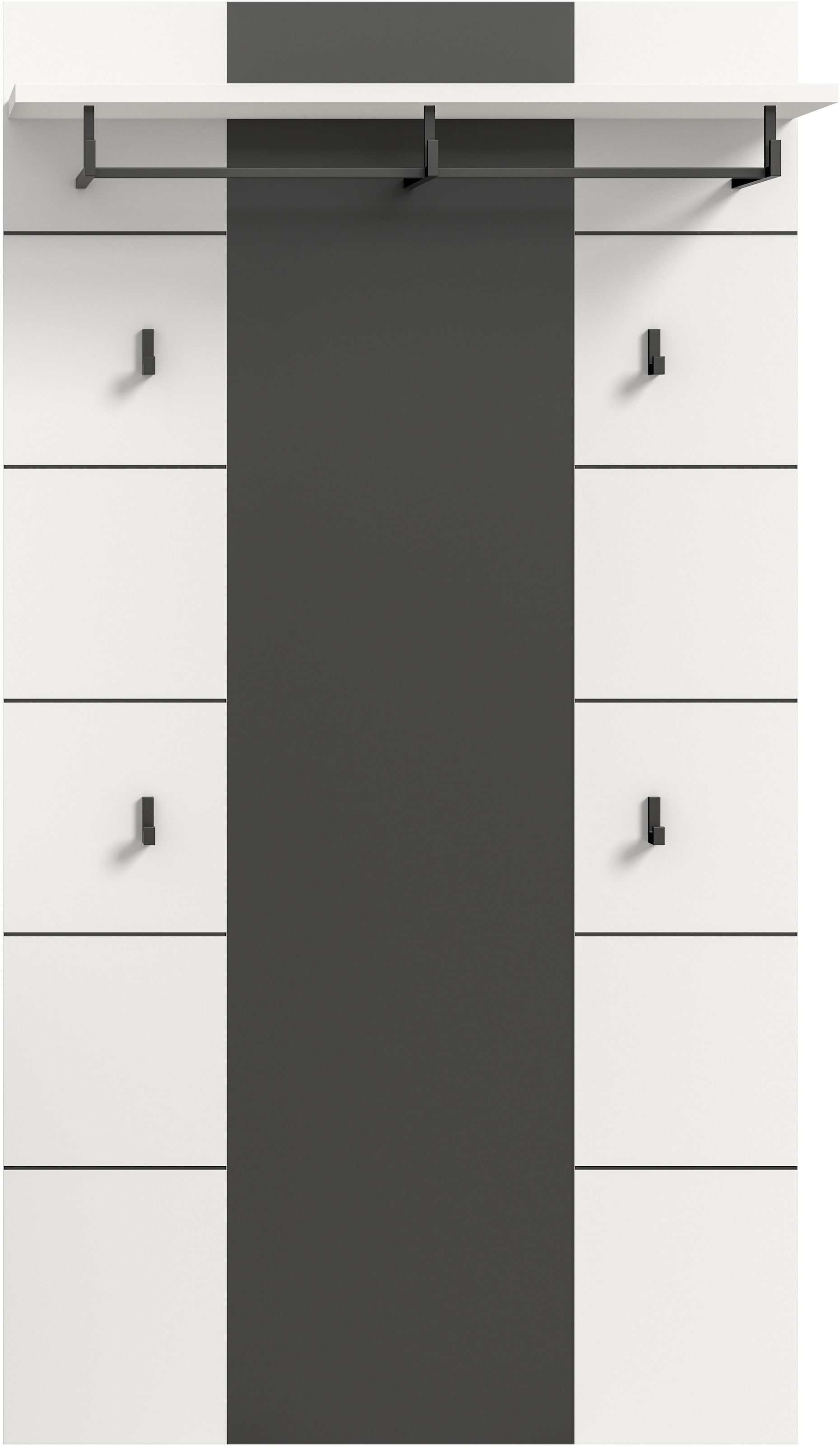 Home affaire Panneau de vestiaire »REHAT, TOPSELLER!, Höhe 145 cm, Hutablage, 4 Haken, Garderobenstange« in verschiedenen Farben erhältlich, 1 cuis tlg. Paneel, Wandboard, Garderobe, Garderobenleiste, Garderobenboard