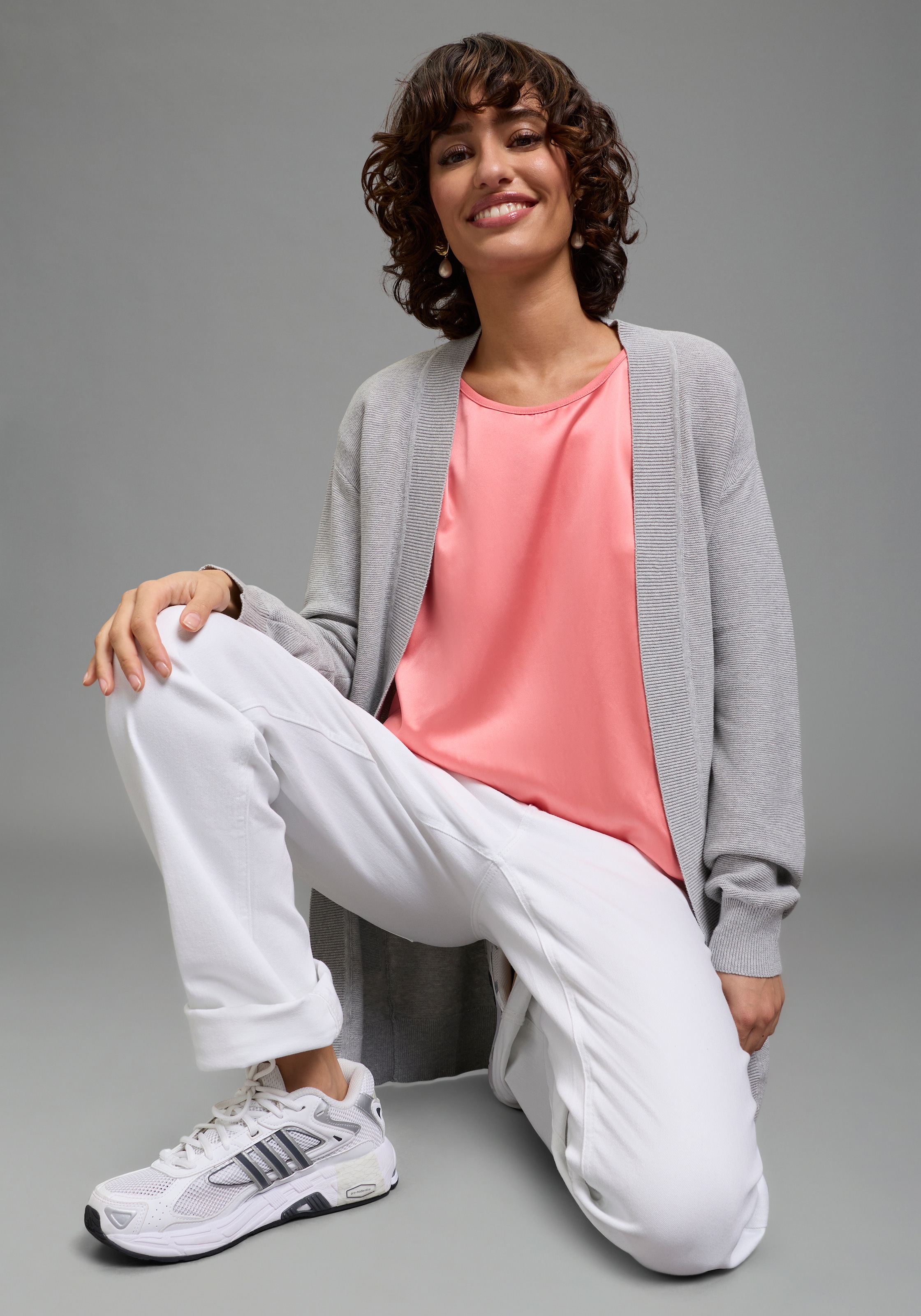 Laura Scott Veste en tricot Feinstrick - perfekt für den Übergang im Ottoman Ripp mit Taschen