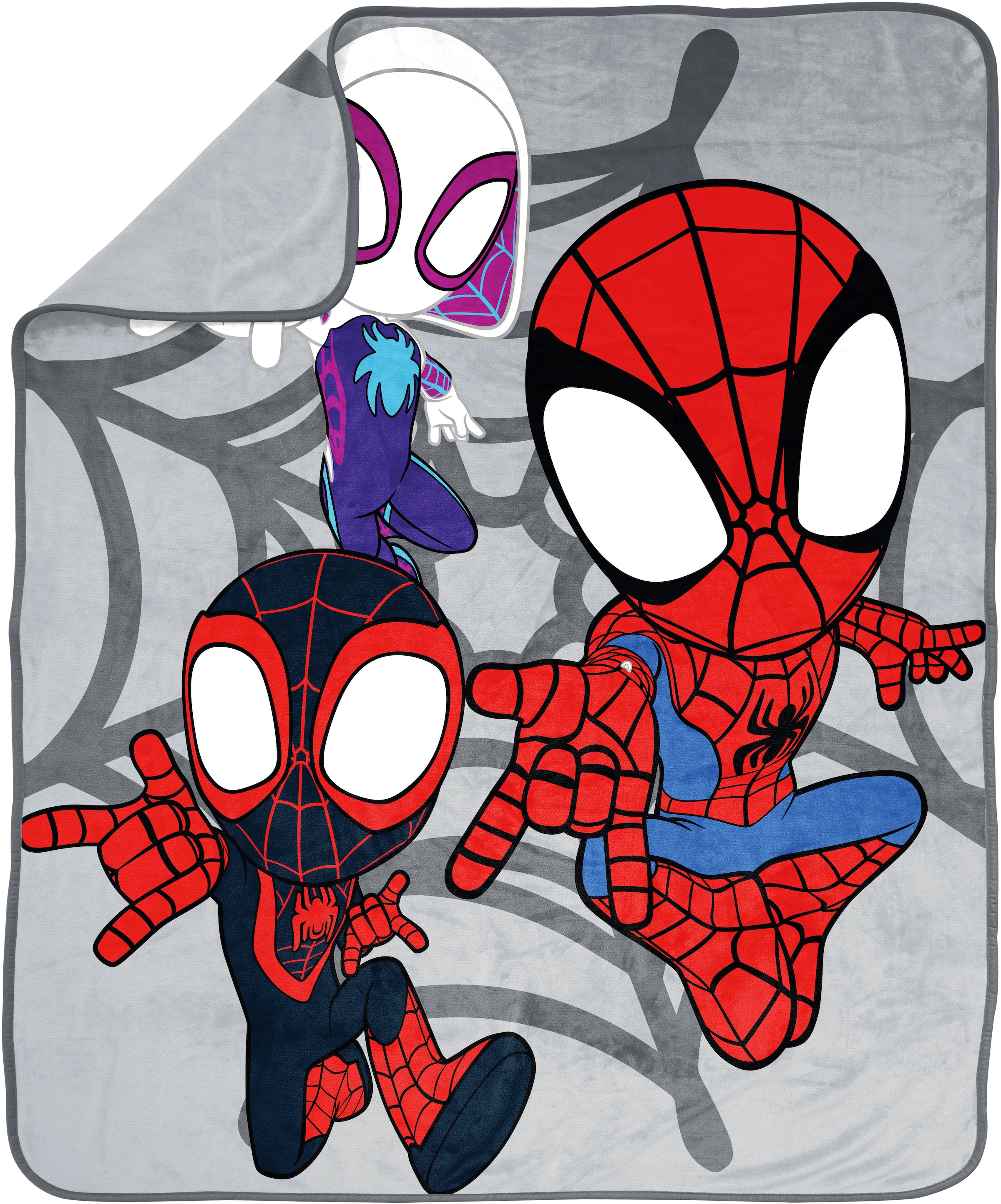 MARVEL Couverture pour enfants »Marvel Spidey 130 x 150 cm« avec Miles Morales & Ghost ESider Gwen