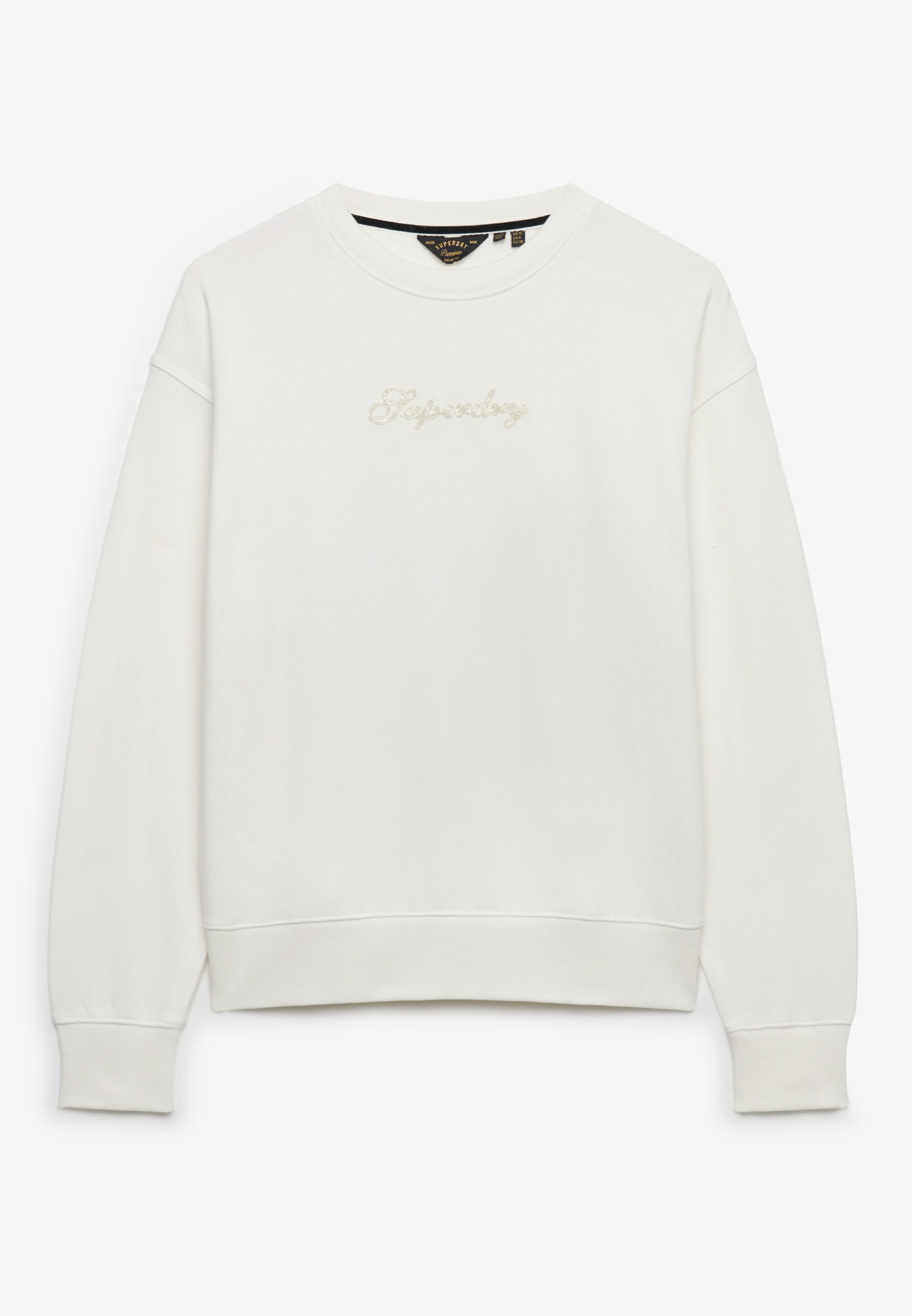 Superdry Sweatshirt »SCRIPT BRAND LOOSE CREW«, mit Markenlogo aus Perlenstickerei auf der Brust
