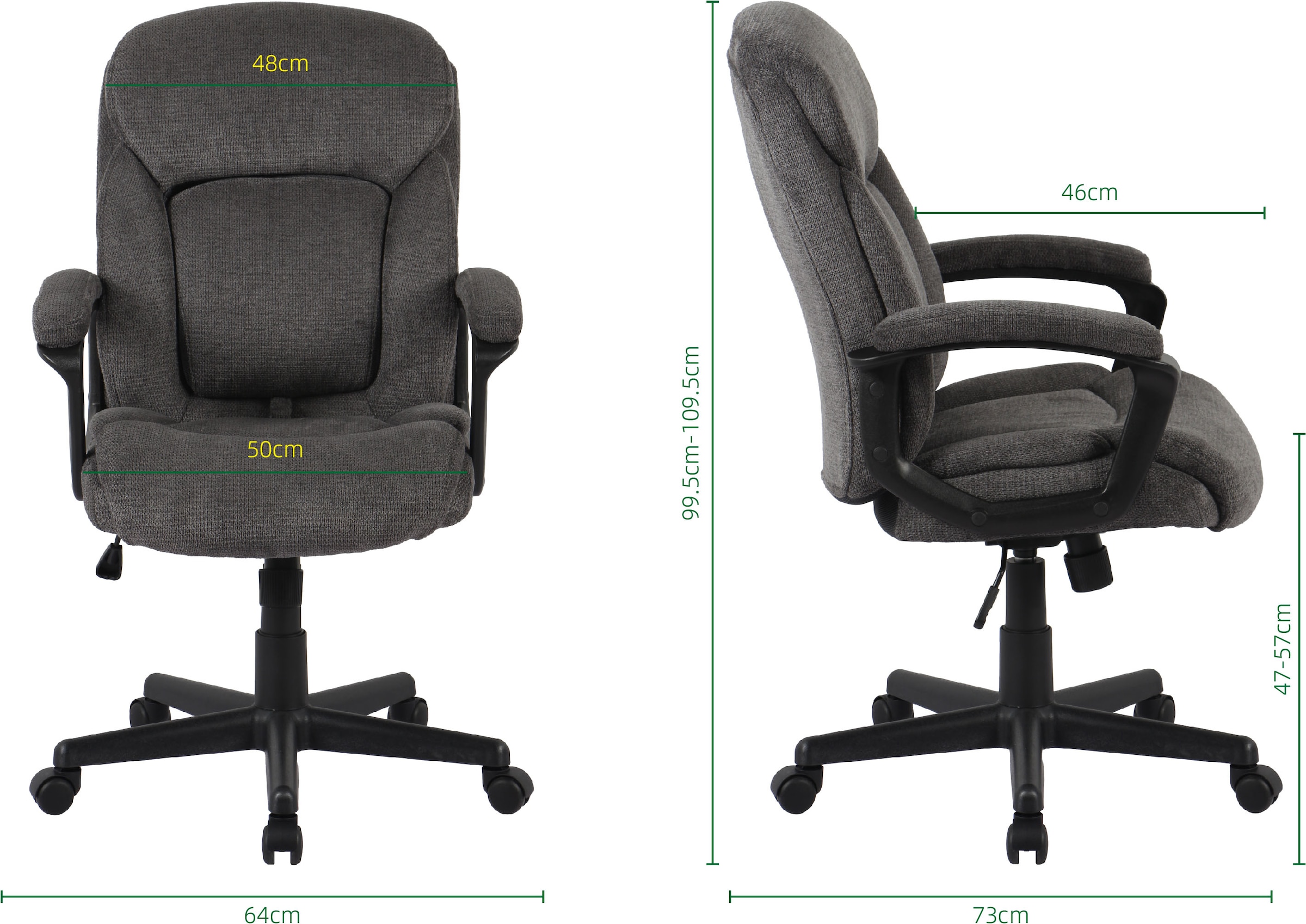 GOODproduct Fauteuil de direction »Julia, Chefsessel,« () rembourrage confortable, nombreuses fonctions ergonomiques