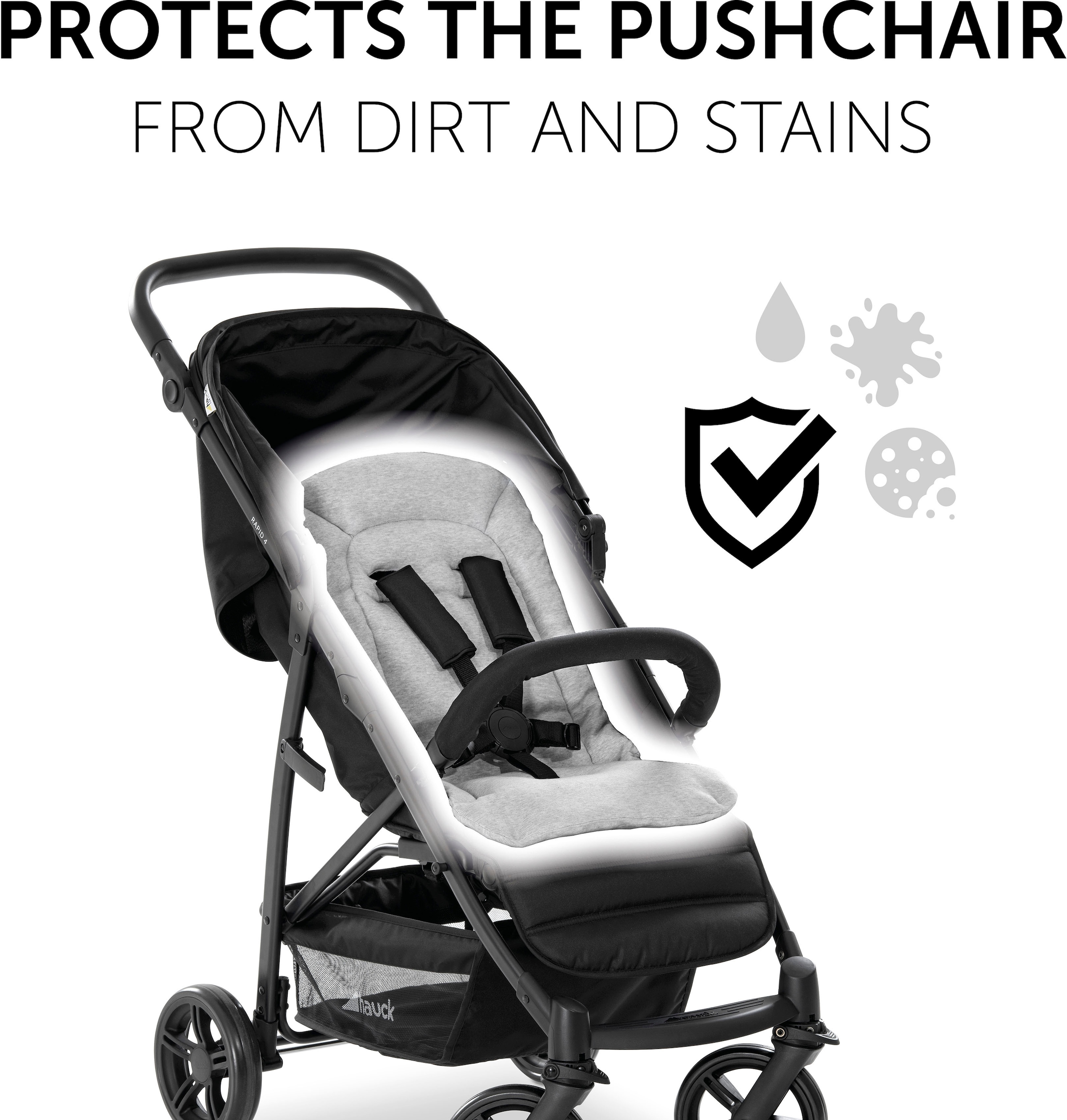 Hauck Kinderwagen-Sitzauflage »Seat Liner, Light grey« auch für Buggys geeignet