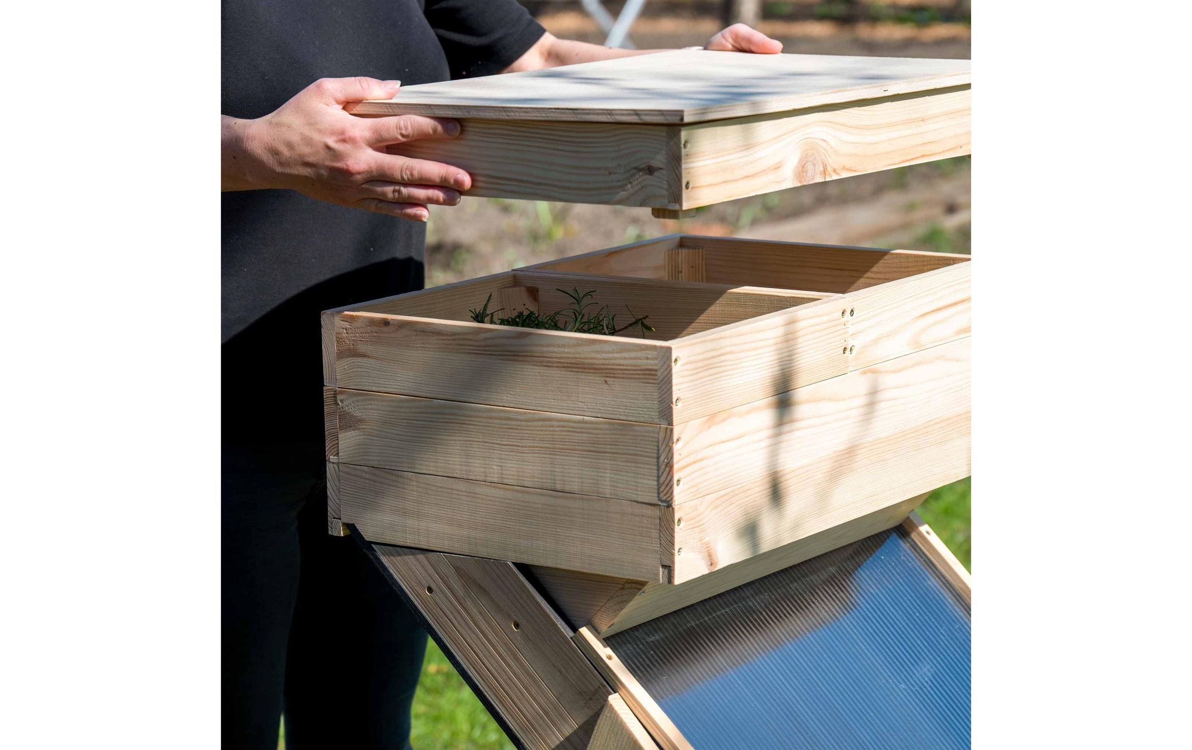 dobar Lit surélevé »Solar-Trockner aus Holz«