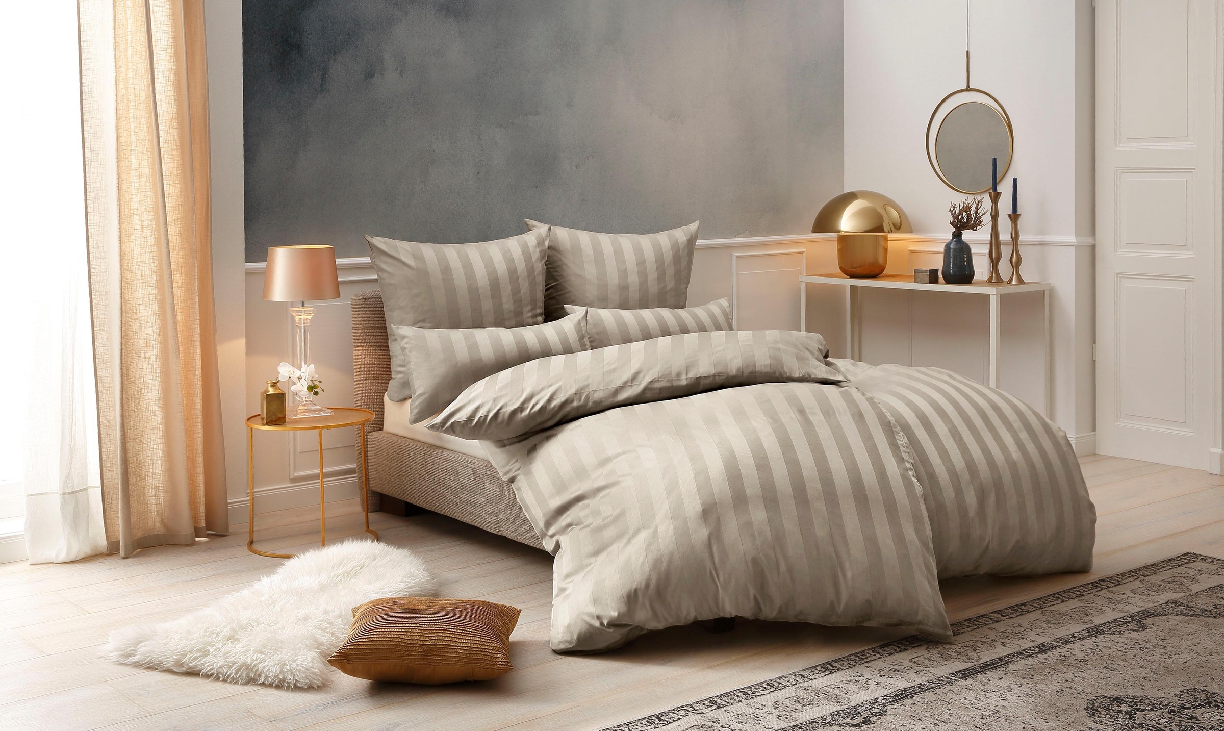 GOODproduct Bettwäsche »Malia in Gr. 135x200 oder 155x220 cm« 2 zeitlose Bettwäsche aus Baumwolle, Bettwäsche in Mako-Satin-Qualität