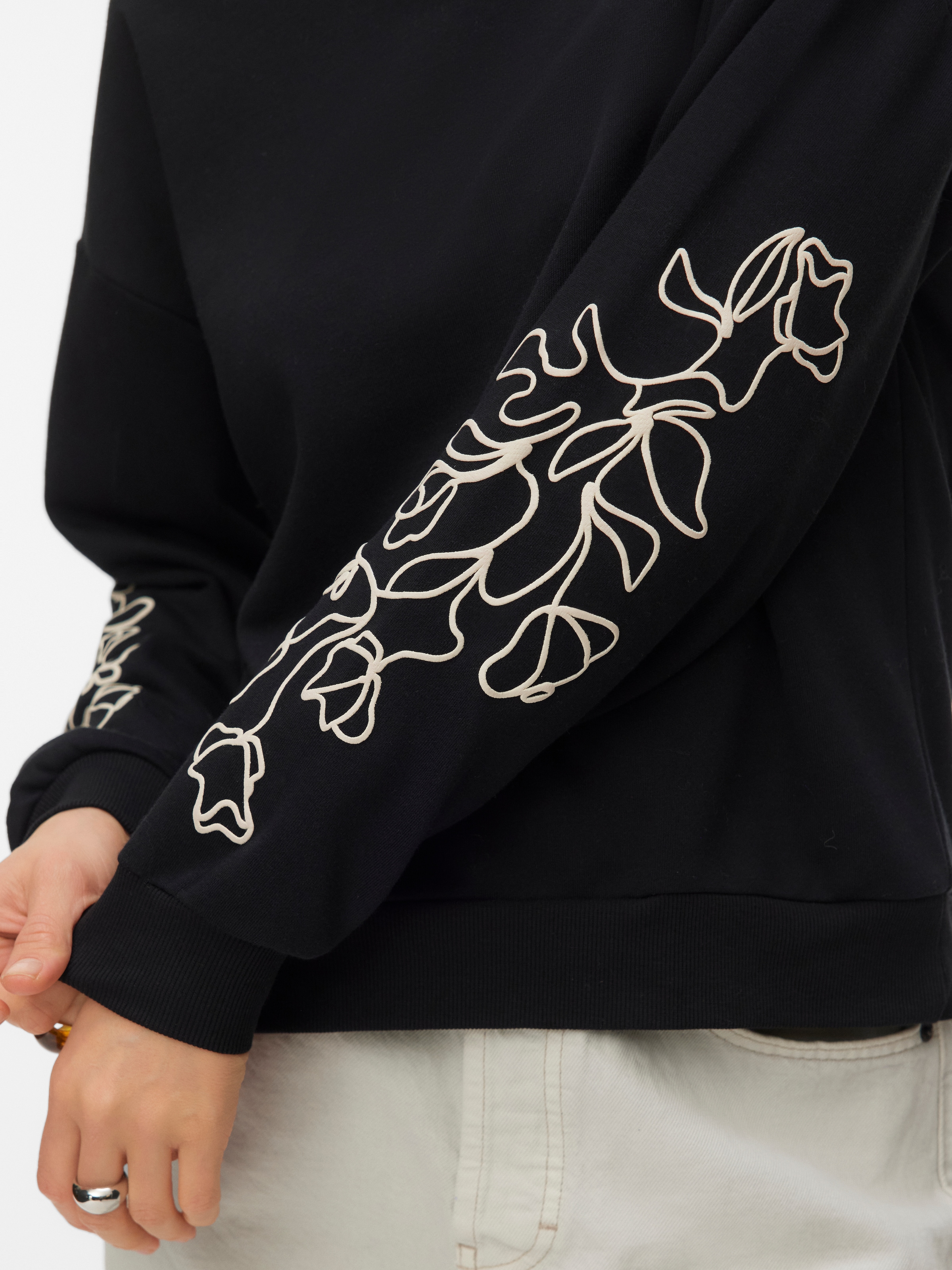 Vero Moda Sweat-shirt »VMLADA L/S O-NECK SWEATSHIRT JRS BTQ«, mélange coton, coupe régulière

