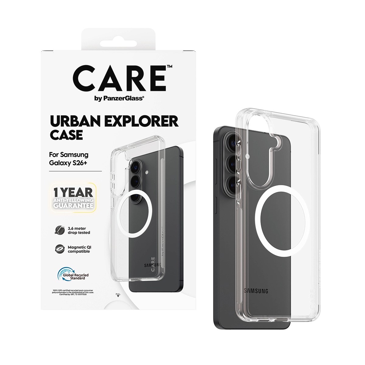 CARE by PanzerGlass Housse pour téléphone portable »Urban Explorer Case mit Qi für Samsung Galaxy S26+« Samsung Galaxy S26+ coque arrière, housse de protection, housse pour téléphone, étui, coque de protection, antichoc