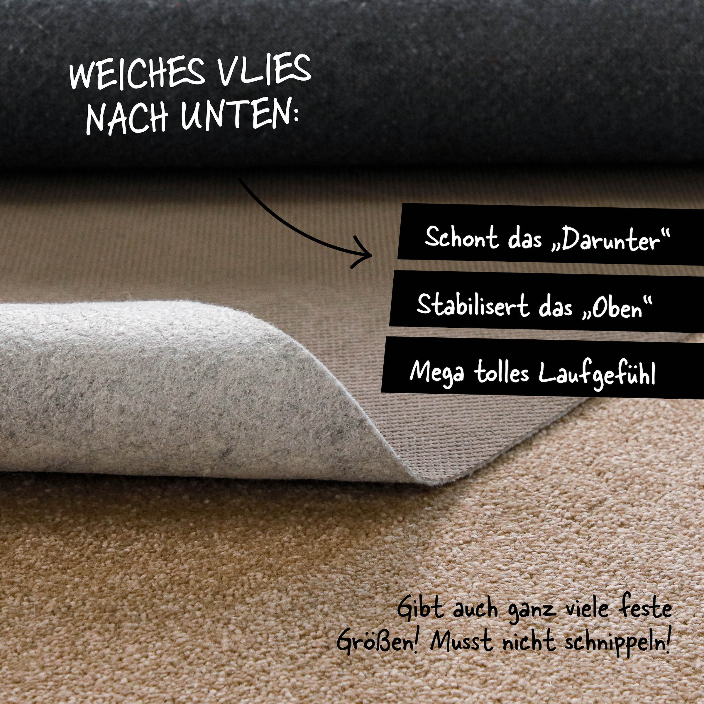 Wecon home Antirutsch Teppichunterlage »RugPad Premium« Teppichunterlage, Anti-Rutsch-Matte, Komfort, Schutz