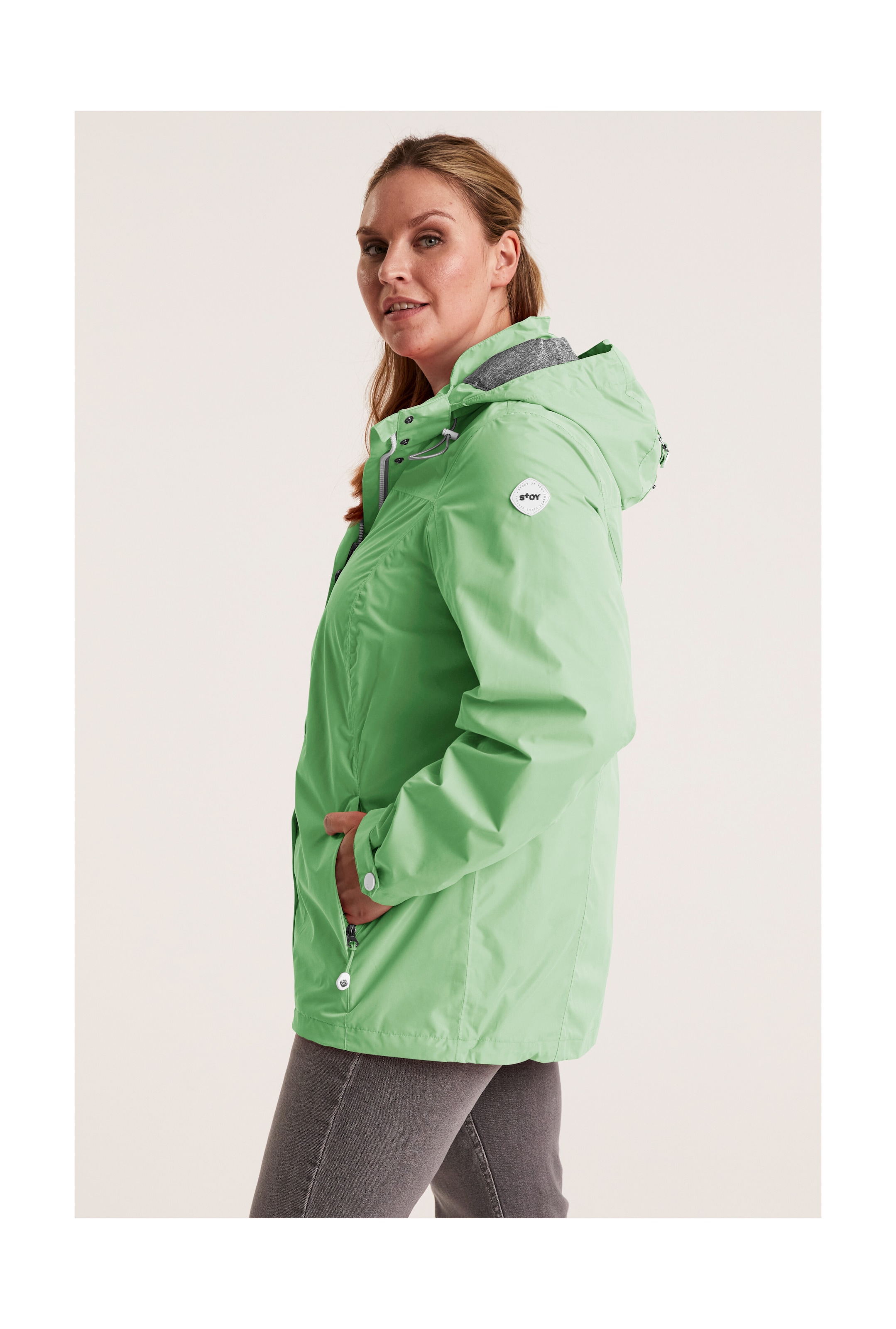STOY Outdoorjacke »STS 11 WMN JCKT« Wasserdichte, atmungsaktive STOY-Jacke mit abnehmbarer Kapuze