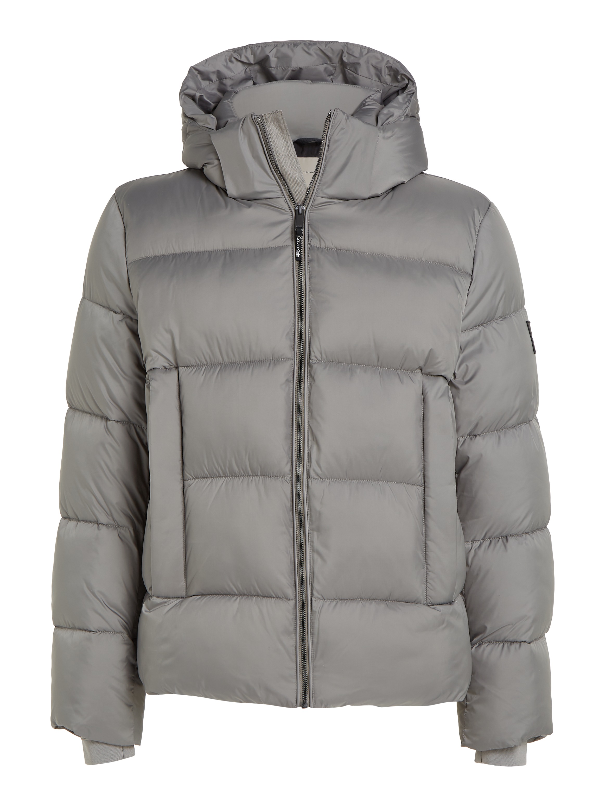 Calvin Klein Veste d'extérieur »HOODED QUILT PUFFER MW« mit Kapuze mit Logopatch