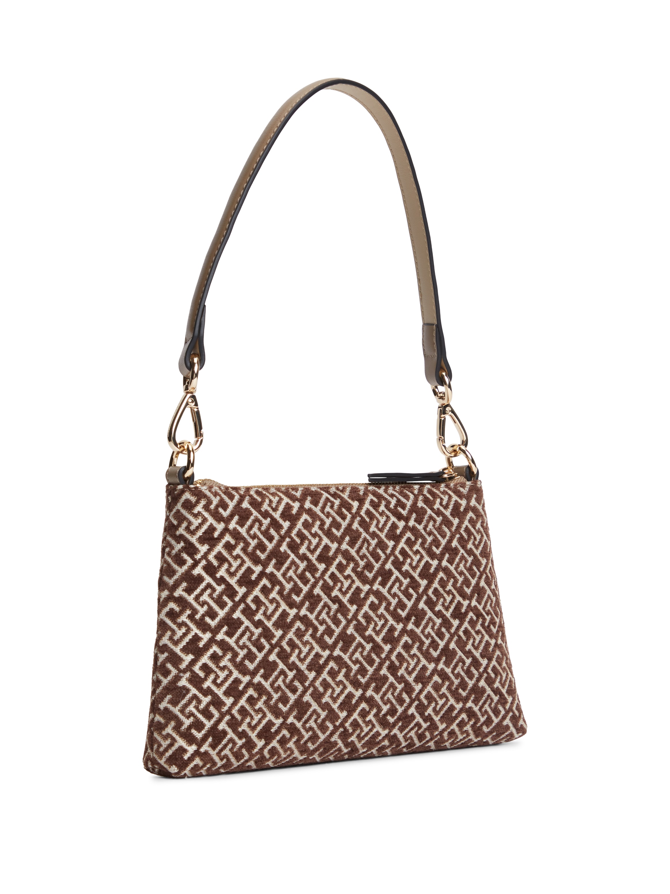 Tommy Hilfiger Schultertasche »TH JACQUARD MINI SHOULDER BAG« Damen Handtasche, Clutch mit edler TH-Logostickerei