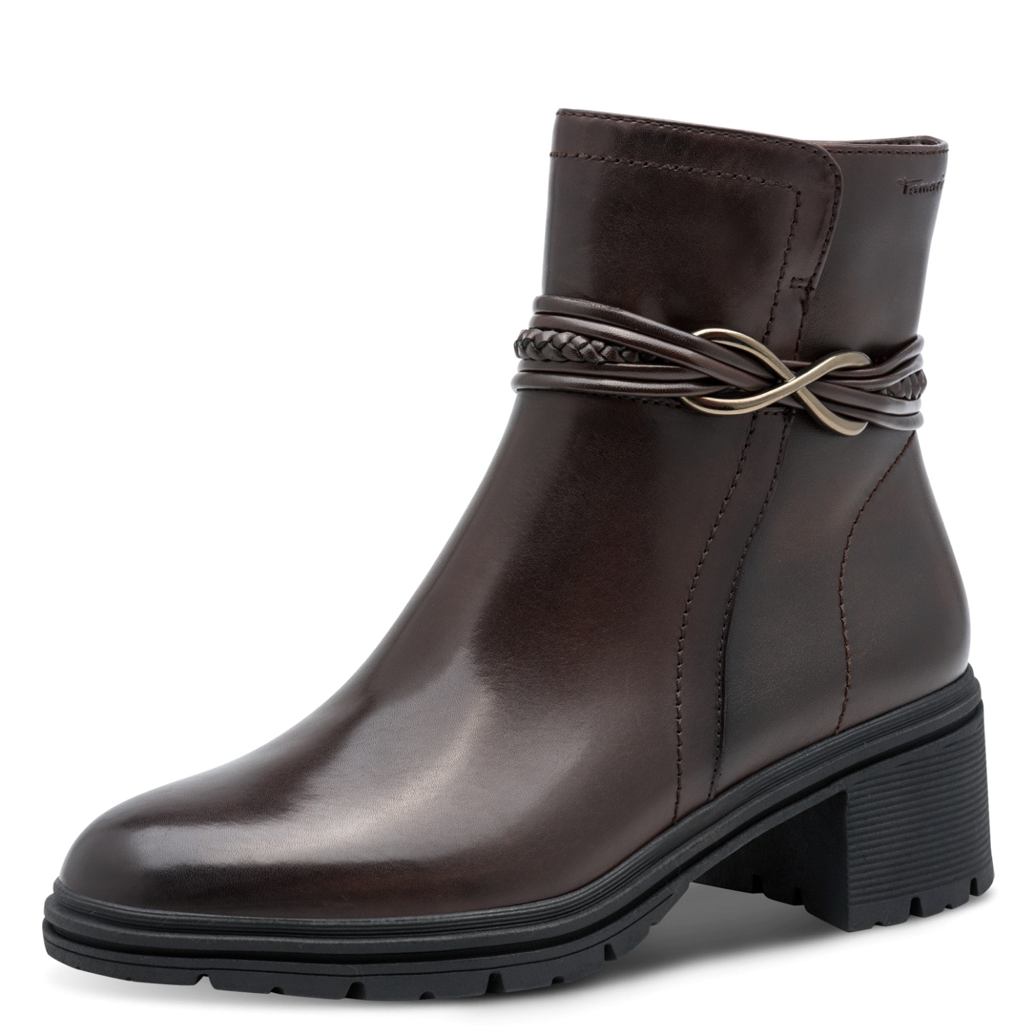 Tamaris Stiefelette  Blockabsatz, Boots mit Zierriemen und Schmuckelement