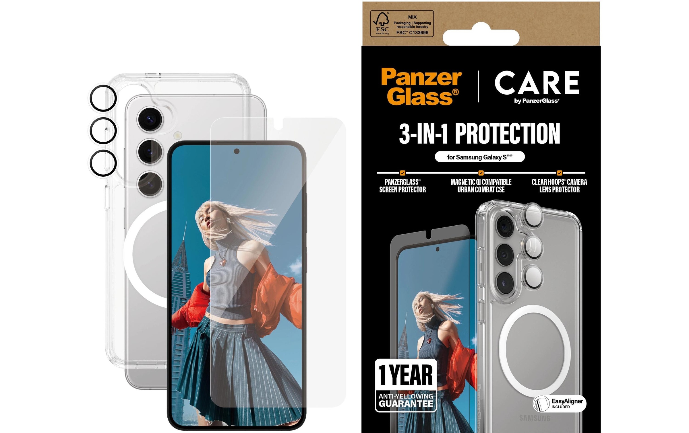 CARE by PanzerGlass Film de protection »3-in-1 UWF Galaxy S25«