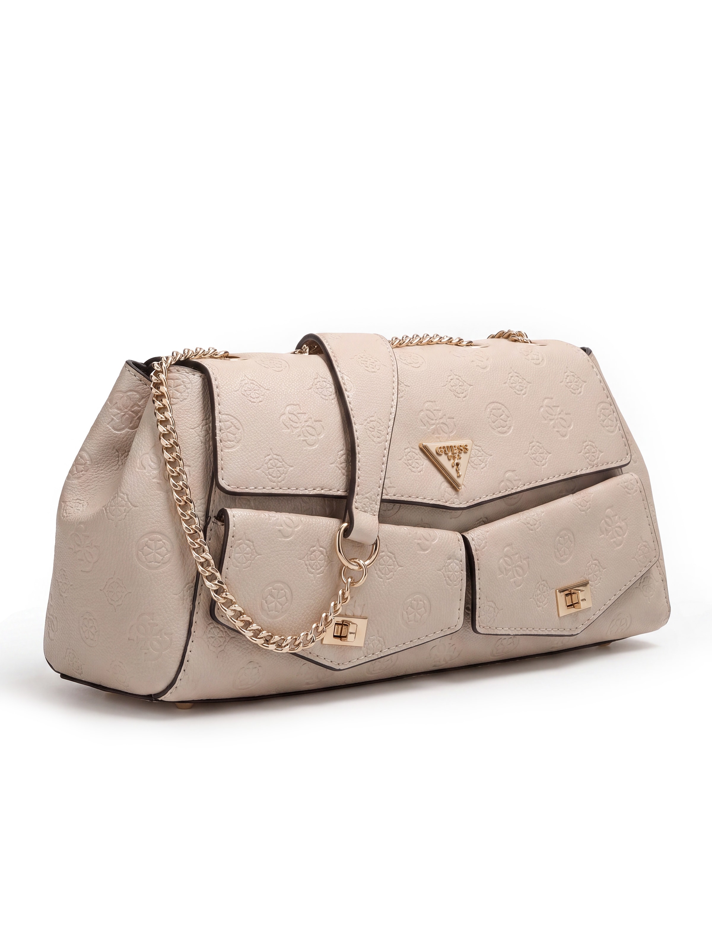 Guess Umhängetasche »BLAKE CNVRTBL XBODY FLAP« Damen Schultertasche, Handtasche mit abnehmbarer Umhängekette