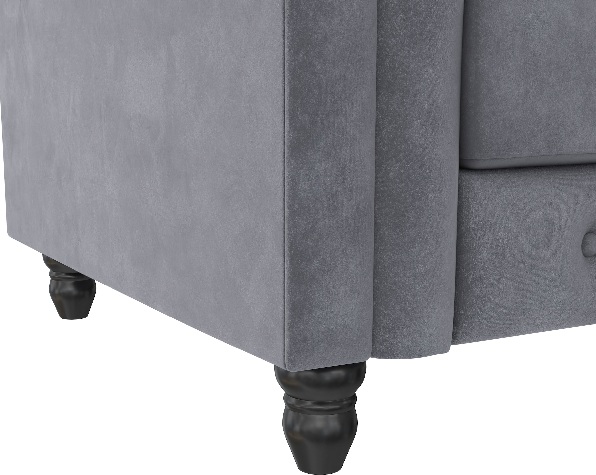 Dorel Home Chesterfield-Sessel »Felix« mit Rückenlehne 3-fach verstellbar, Beine Massivholz, Sitzhöhe 46 cm