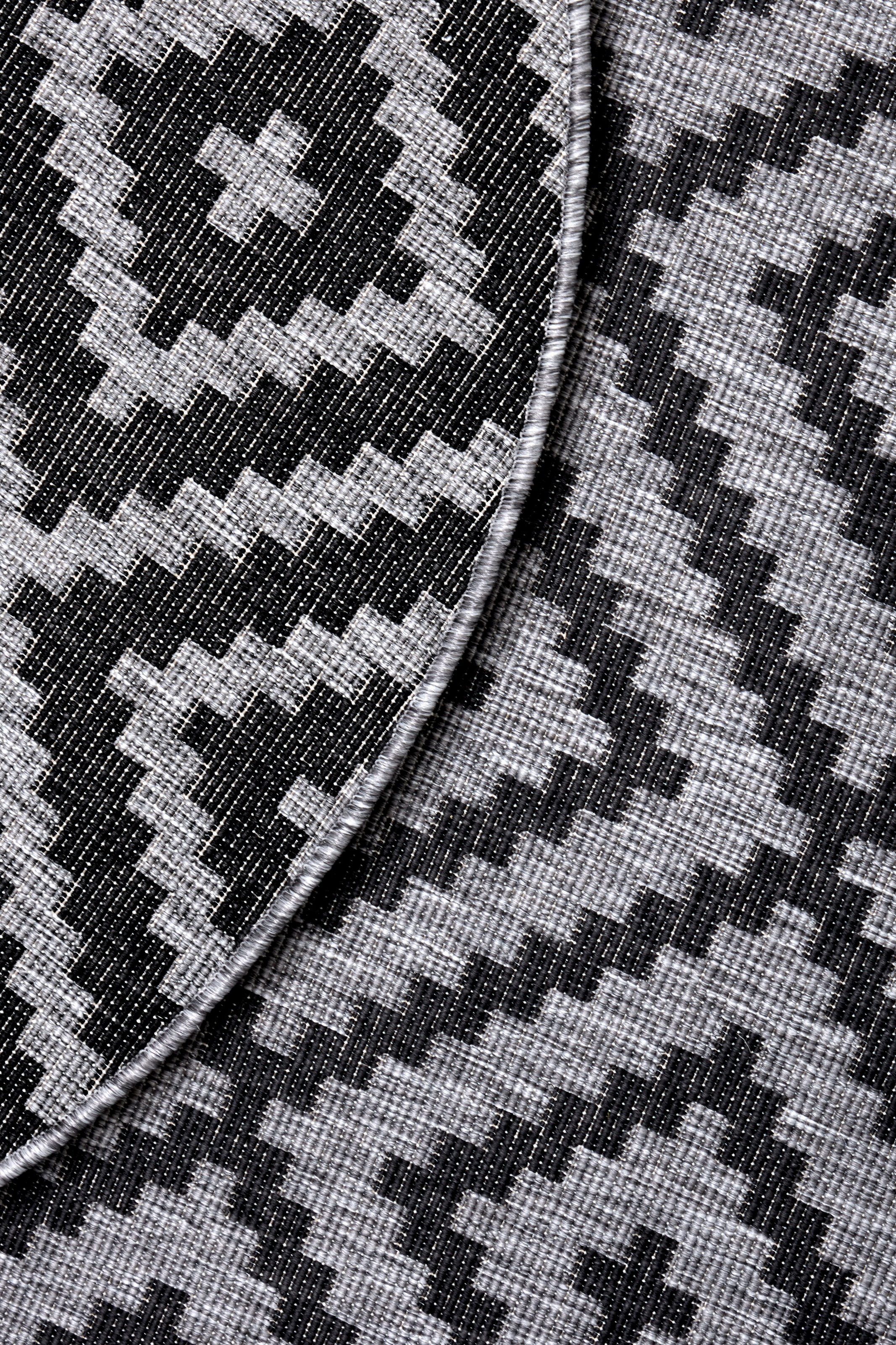 my home Tapis »Ronda Wendeteppich« Rond 5 mm Höhe Sisal-Optik, Flachgewebe, In-  und Outdoor, geometrisches Boho Design