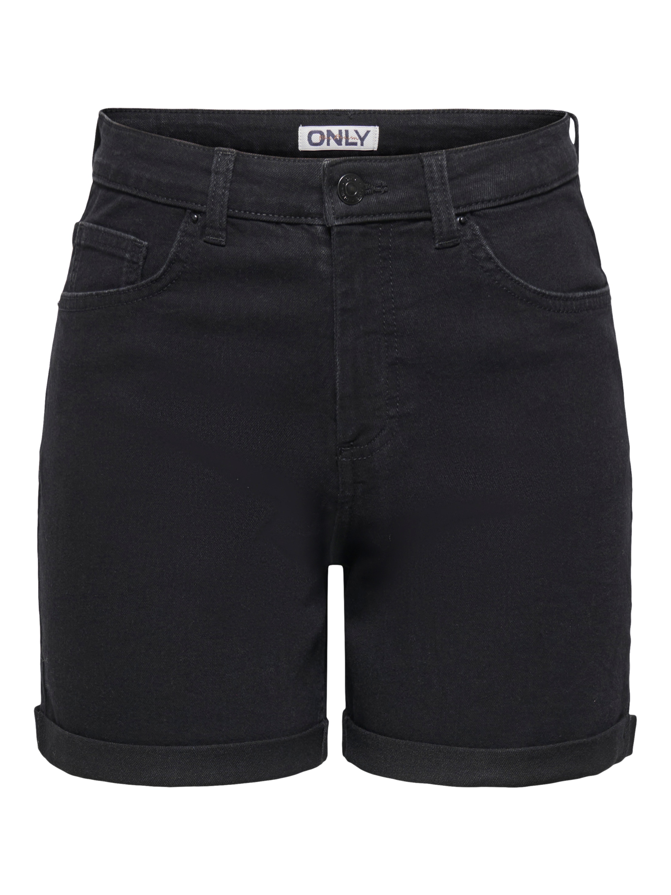 ONLY Jeansshorts »ONLLAURA HW FOLD UP SHORT BOX DNM« Baumwoll-Denim mit Stretch, regular fit, high waist