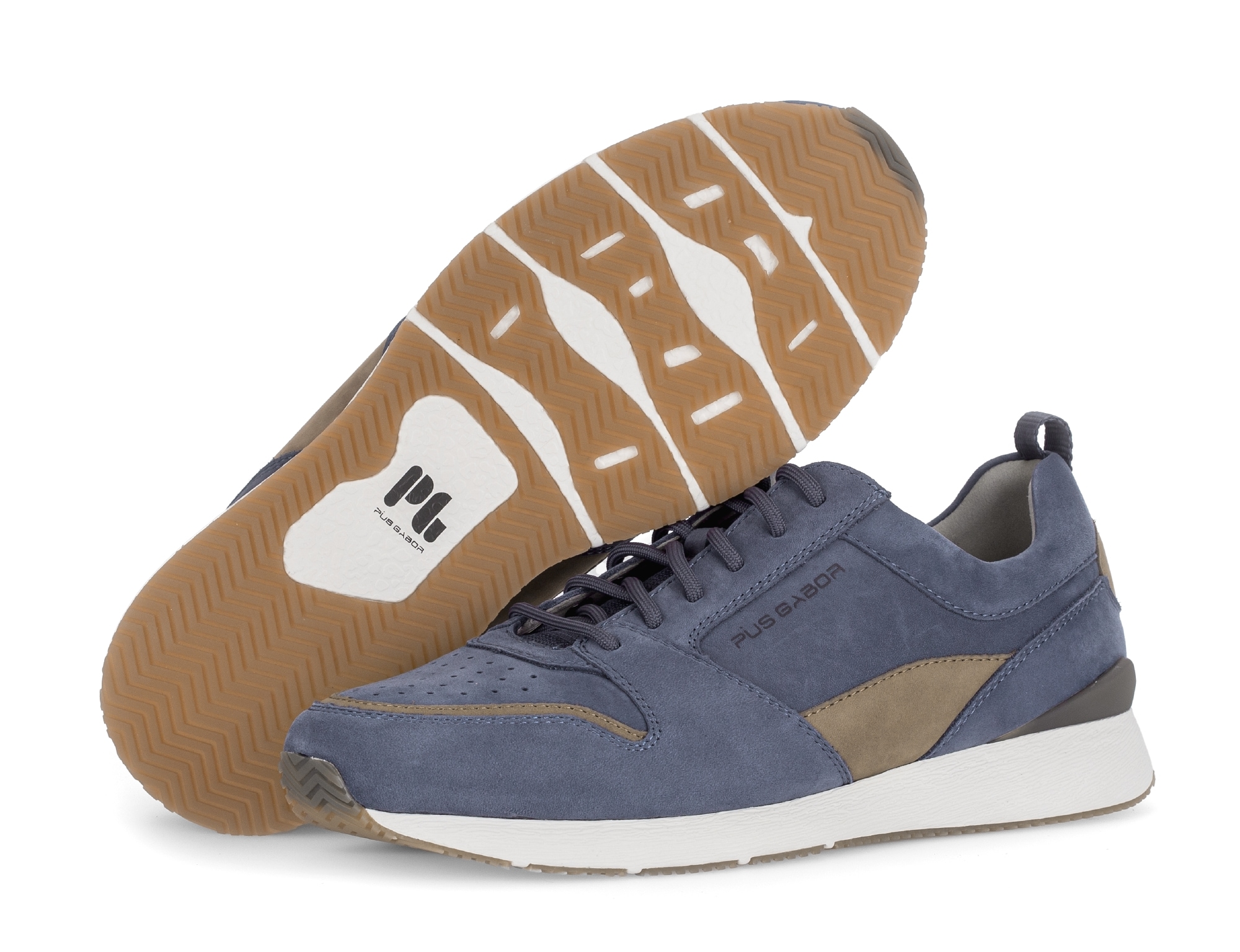 Pius Gabor Sneakers  Chaussure décontractée, basse, chaussure à lacets avec motif perforé, largeur G